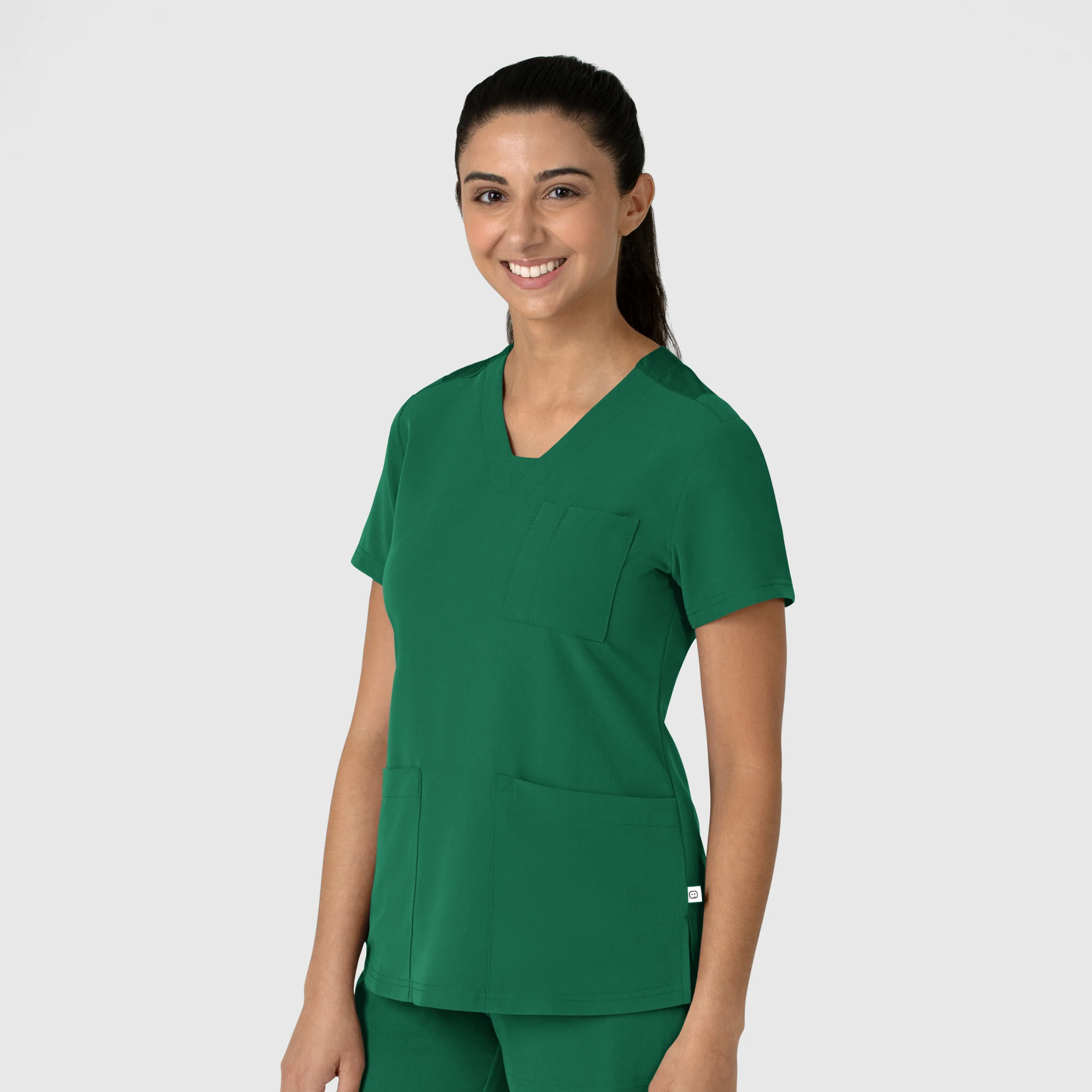 Nova Women's Flex-n-Reach V-Neck Scrub Top - Hunter - Image 4