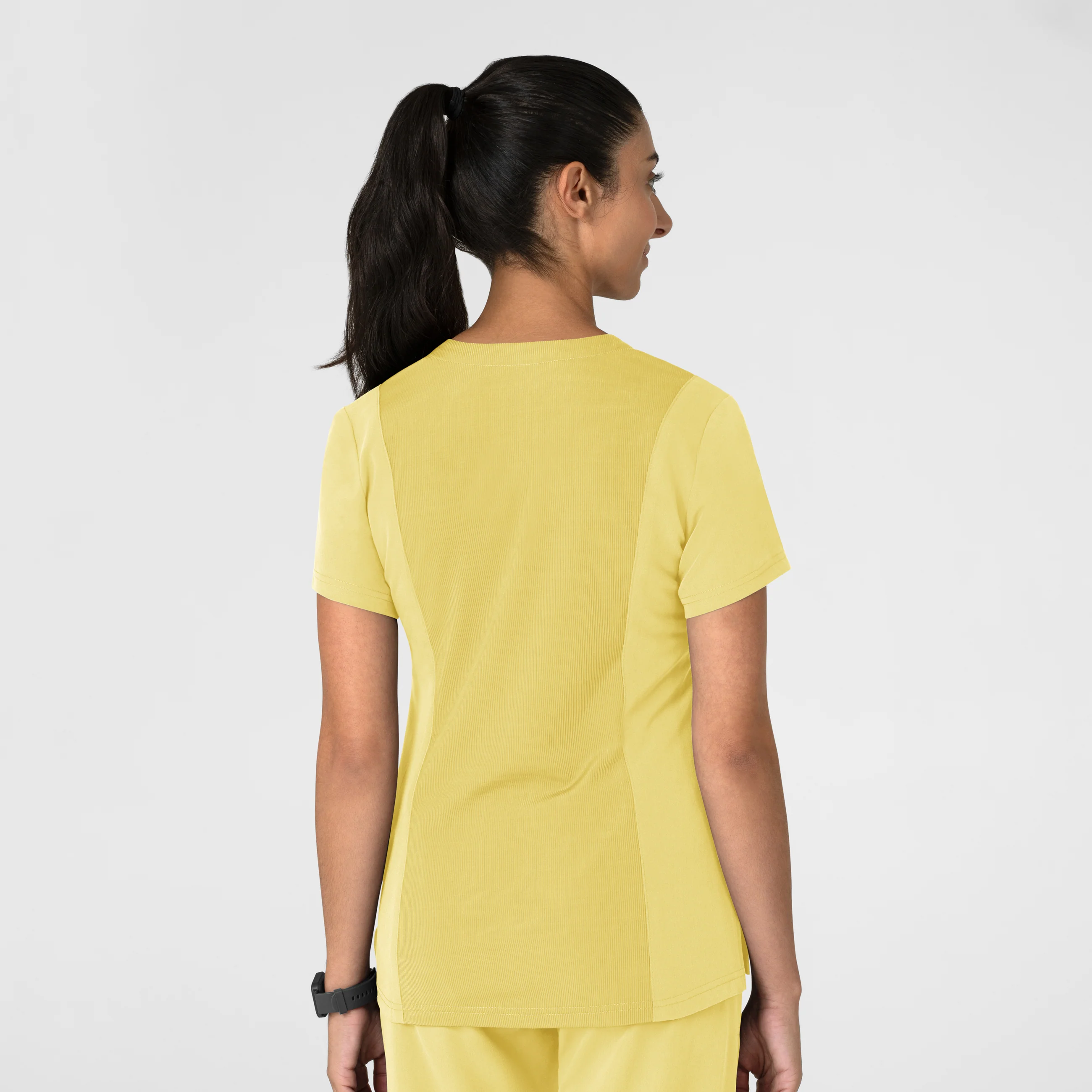 Nova Women's Flex-n-Reach V-Neck Scrub Top - Sunshine Yellow - Image 2