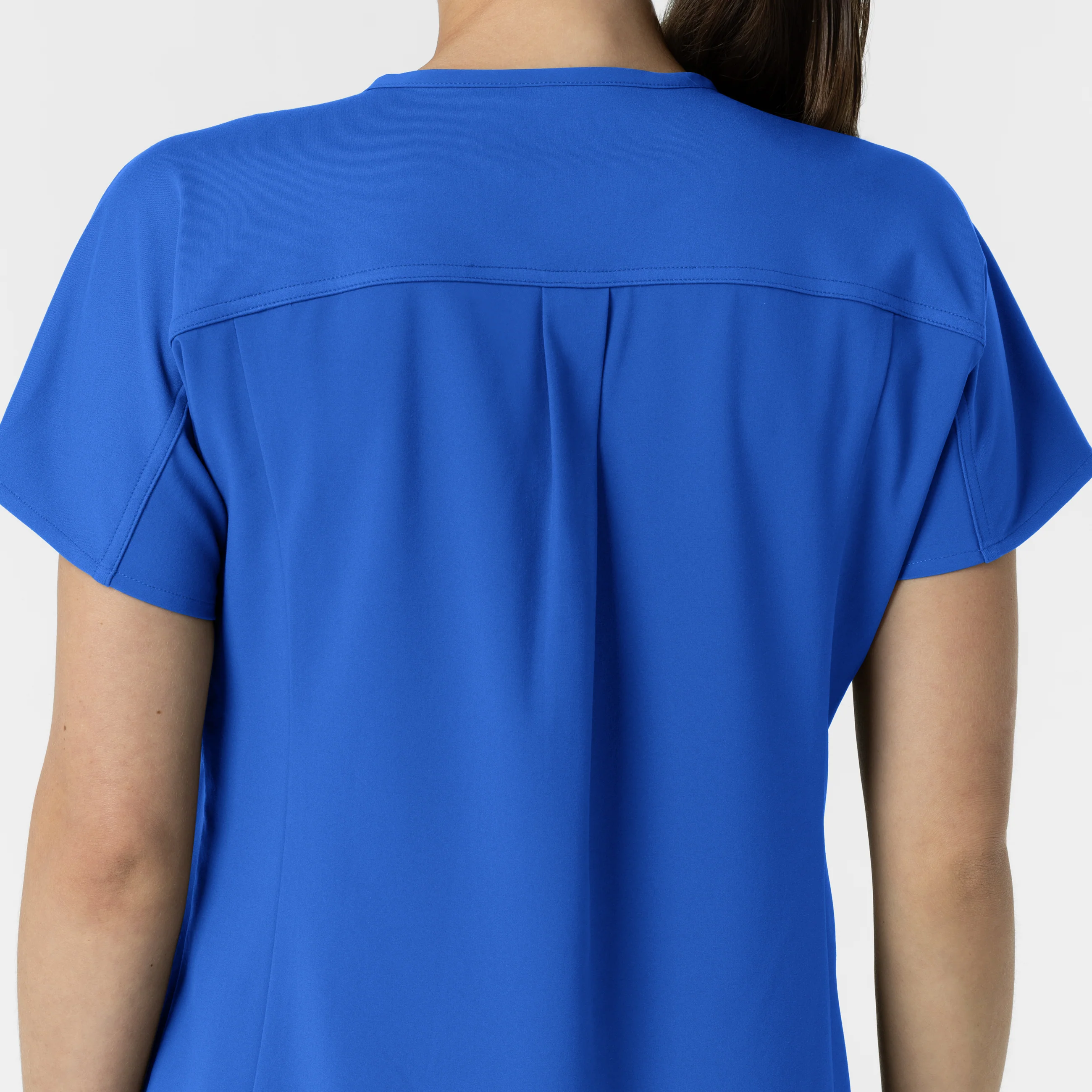 RENEW Women's V-Neck Tunic Scrub Top - Royal - Image 9