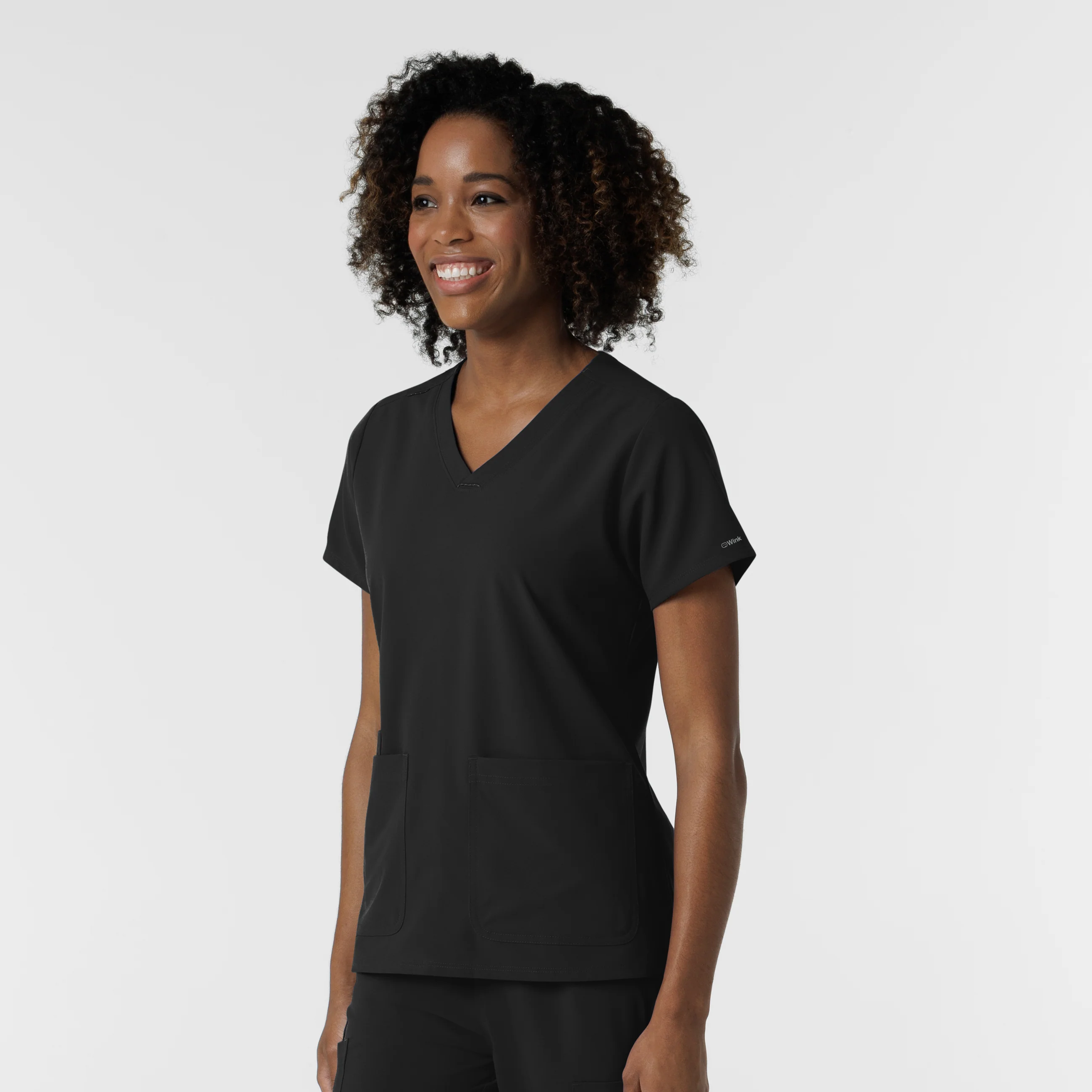 NURTUR Women's V-Neck Scrub Top - Black - Image 4