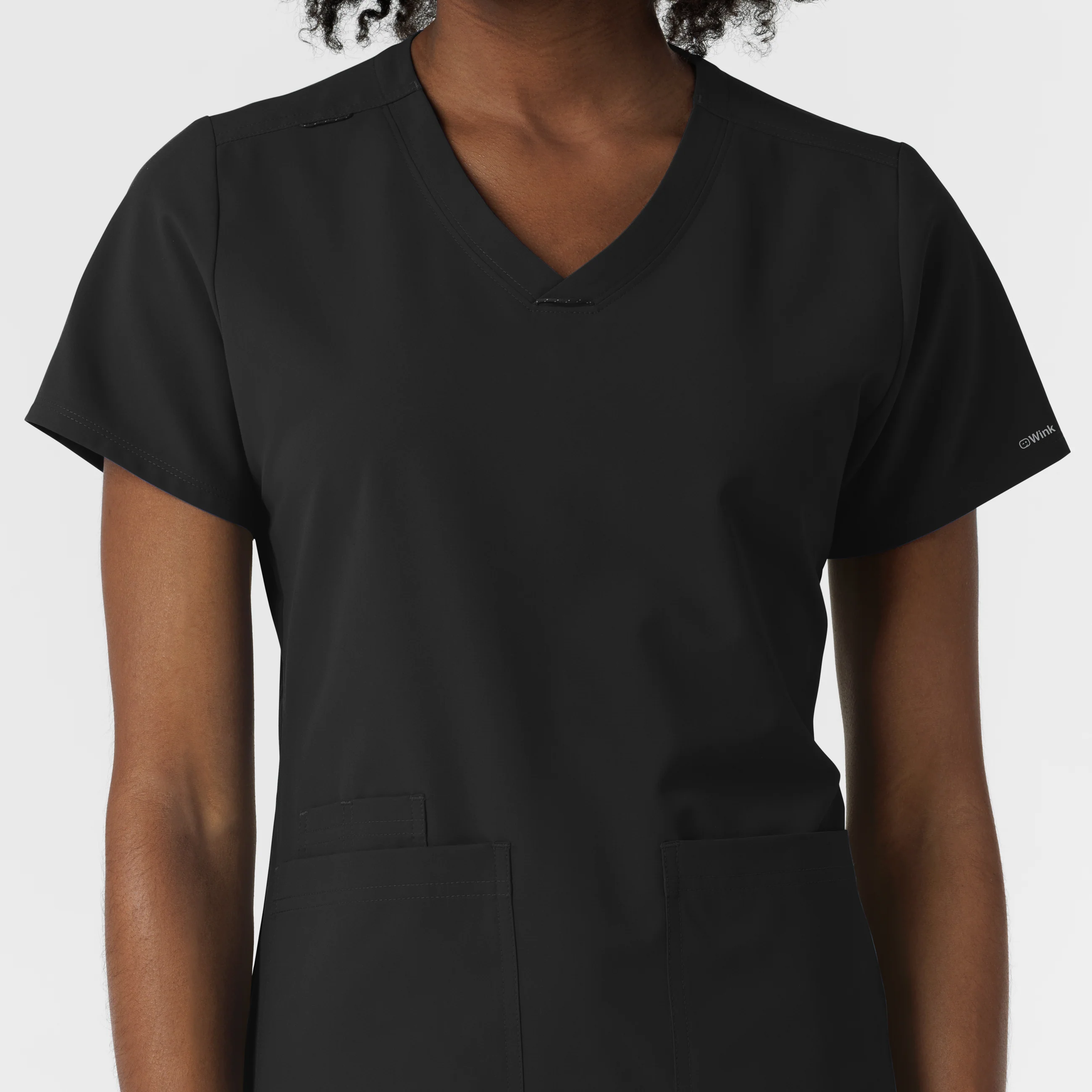 NURTUR Women's V-Neck Scrub Top - Black - Image 6