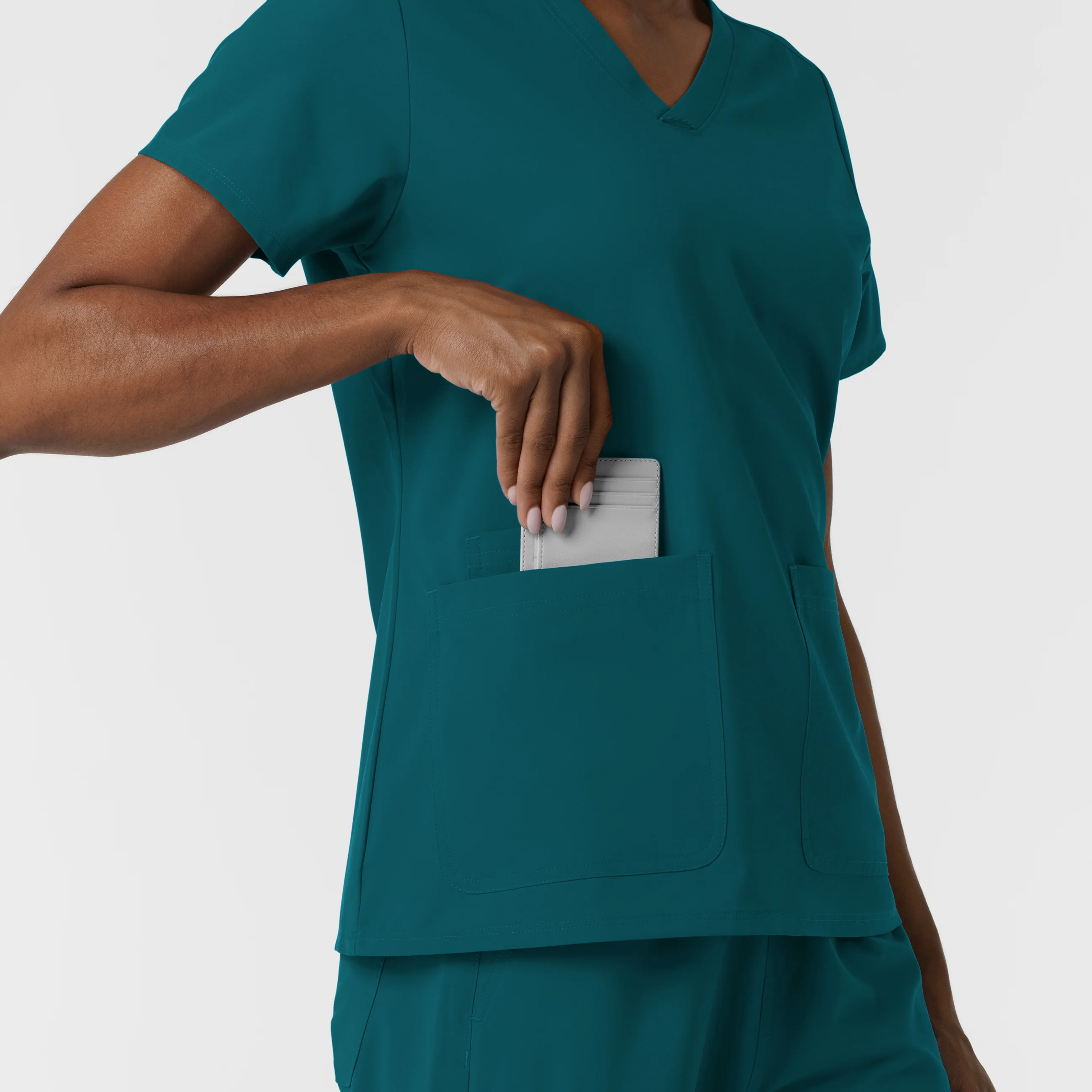NURTUR Women's V-Neck Scrub Top - Caribbean - Image 8