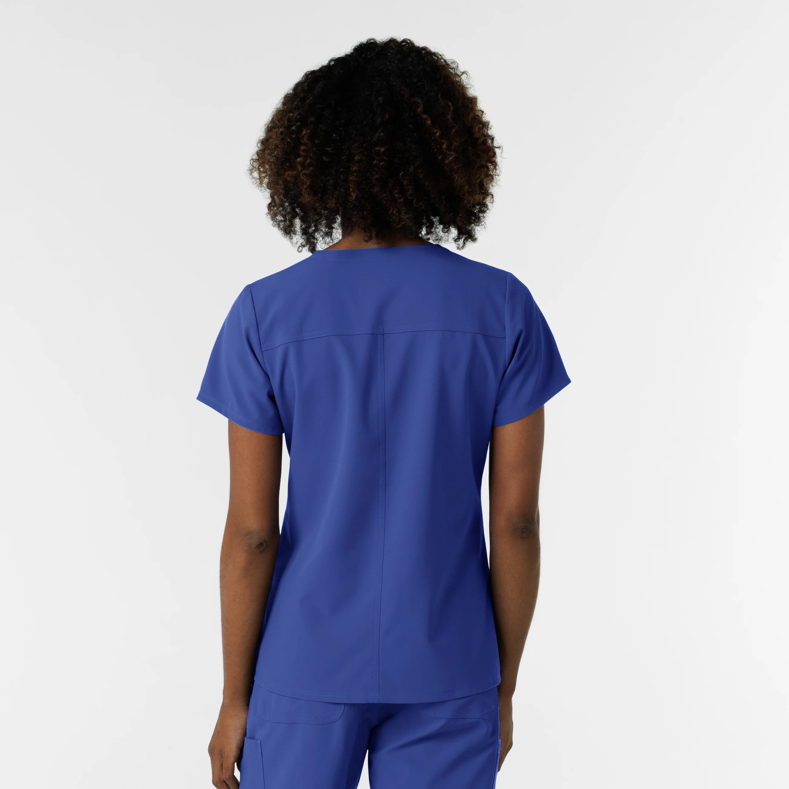 NURTUR Women's V-Neck Scrub Top - Galaxy Blue - Image 2