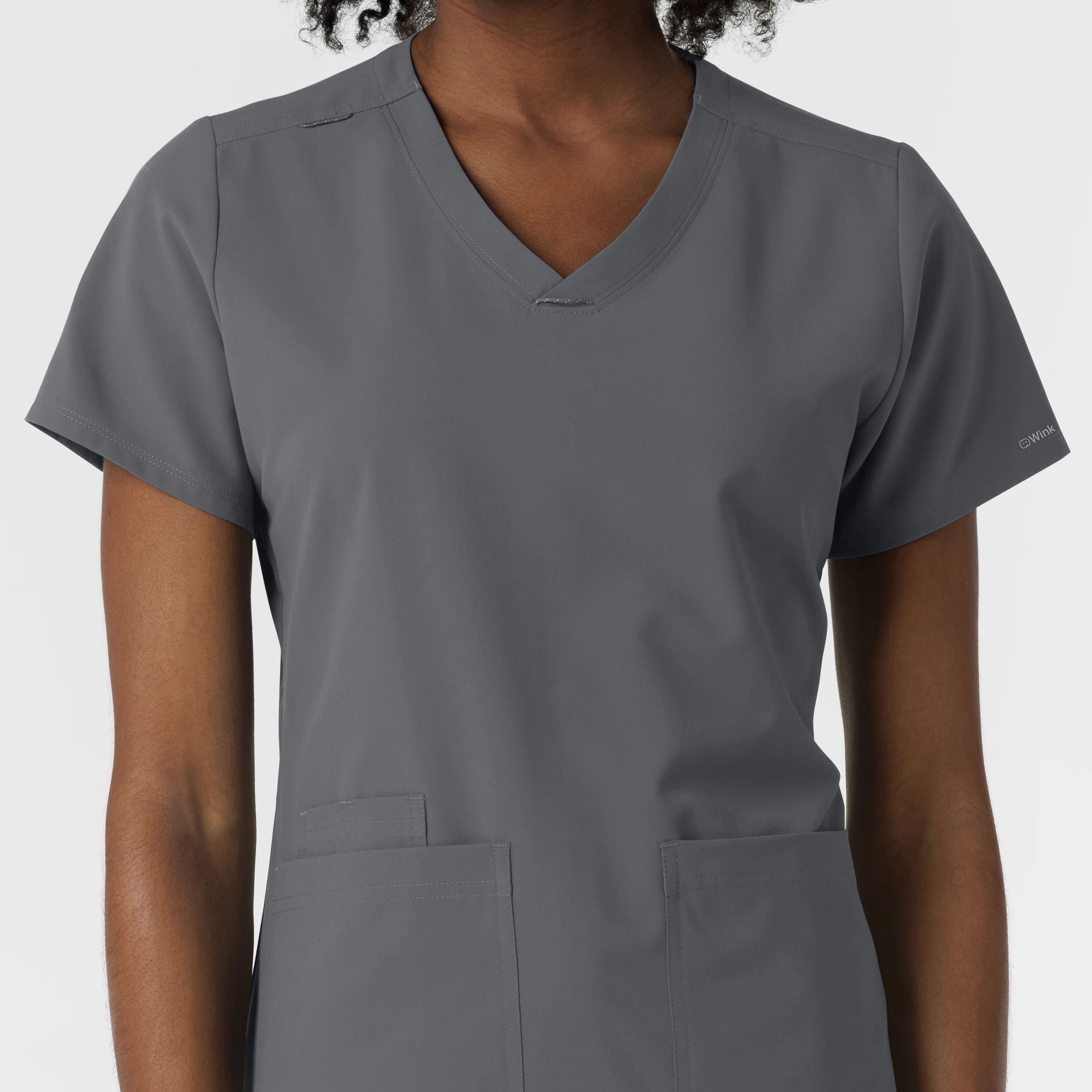 NURTUR Women's V-Neck Scrub Top - Pewter - Image 6