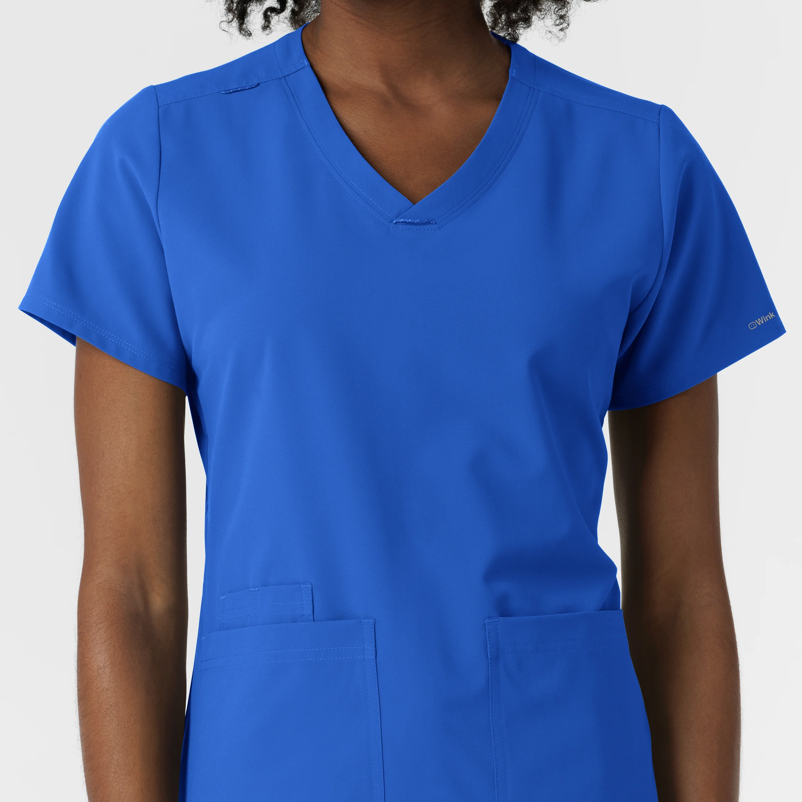 NURTUR Women's V-Neck Scrub Top - Royal - Image 6