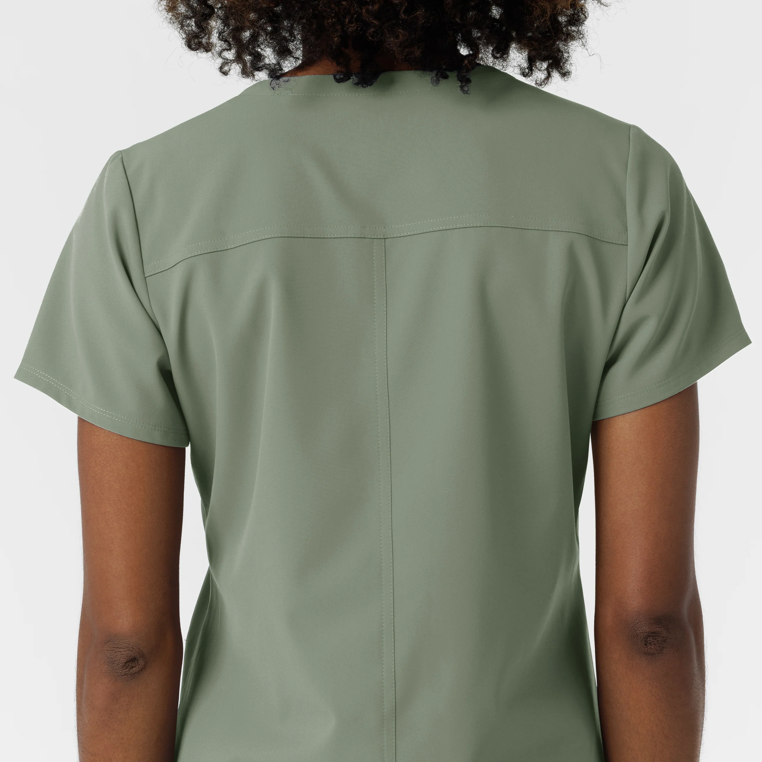 NURTUR Women's V-Neck Scrub Top - Sage - Image 11