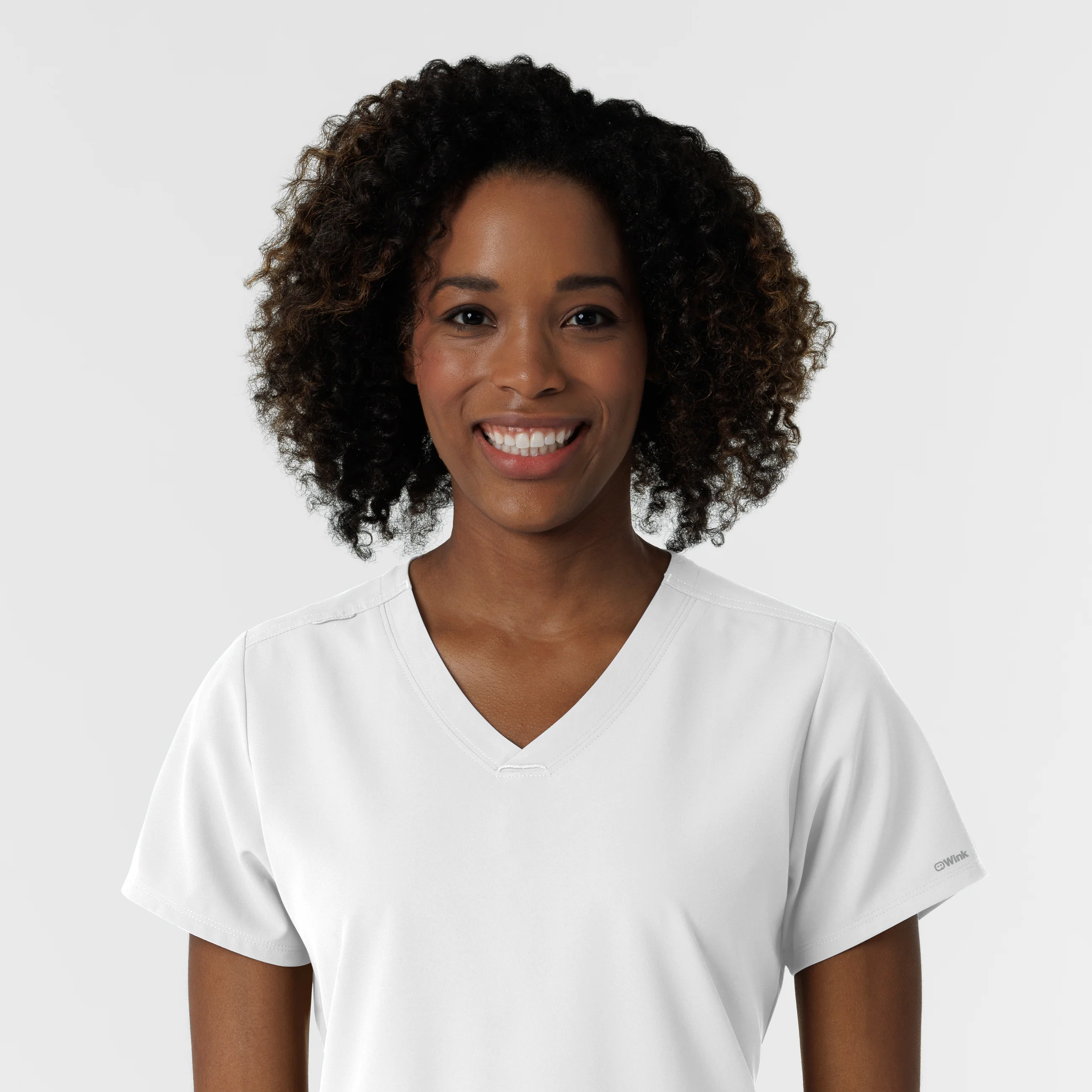NURTUR Women's V-Neck Scrub Top - White - Image 5