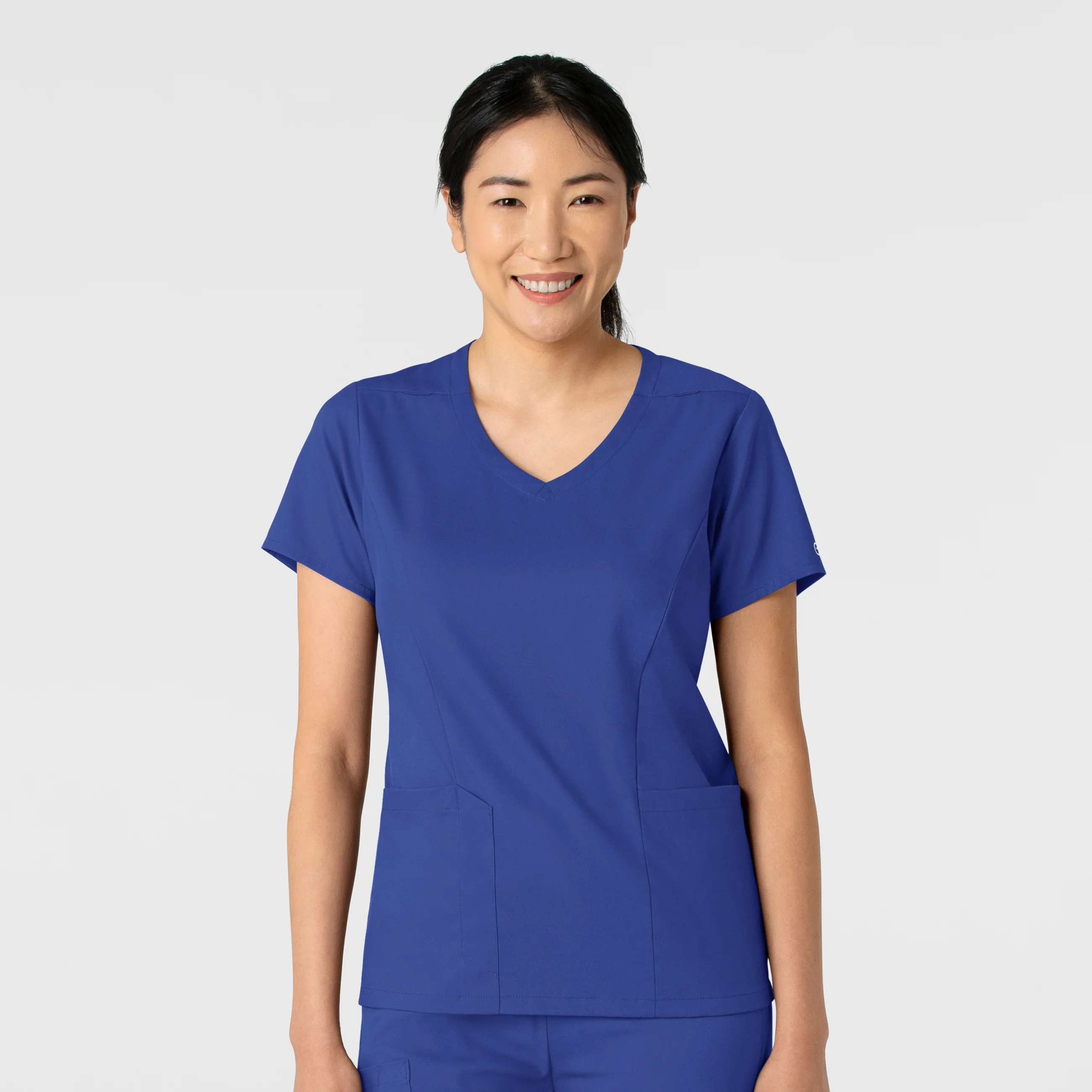 Boundless Women's 2-Pocket V-Neck Scrub Top - Galaxy Blue