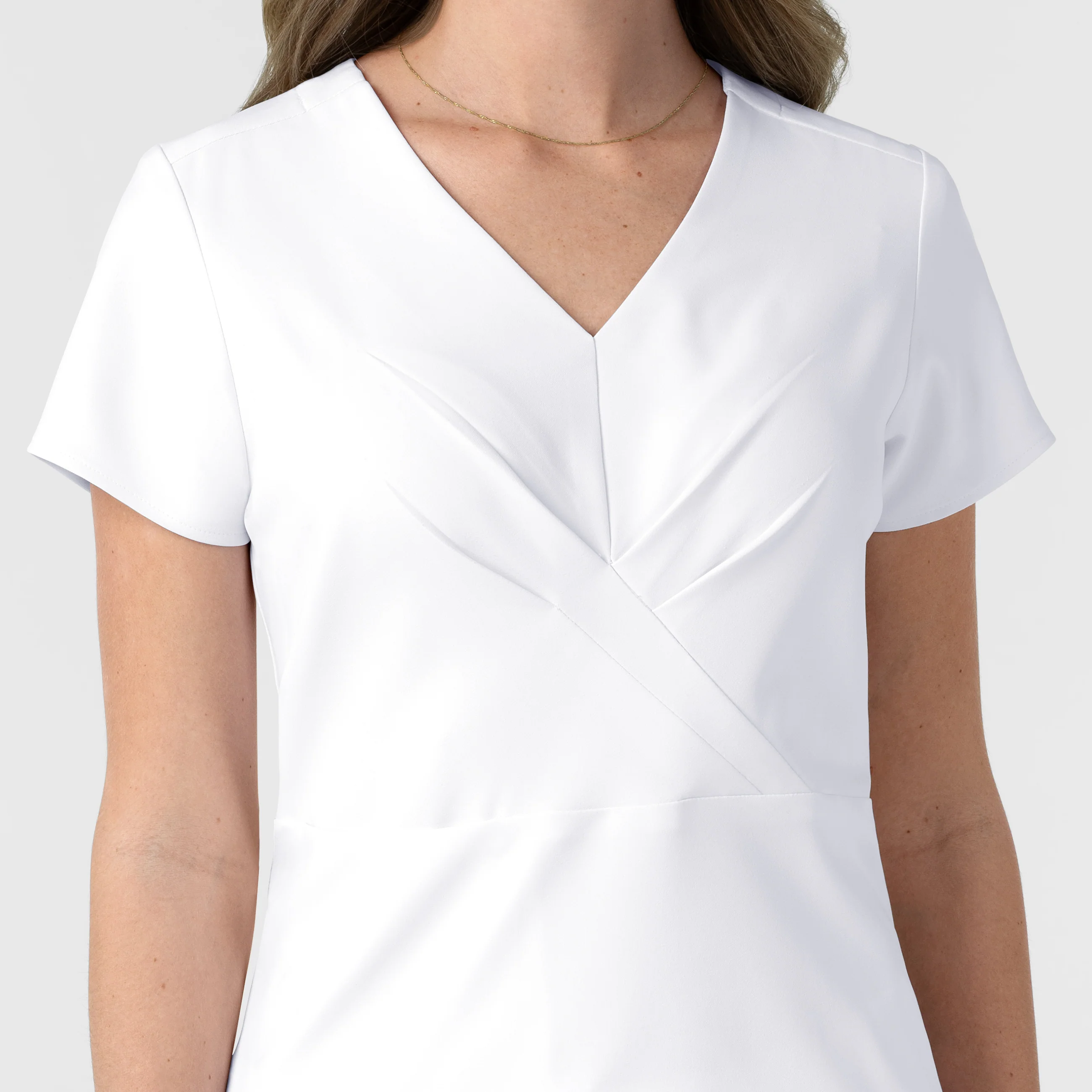 BLK Edit Women's Popover Scrub Top - White - Image 6