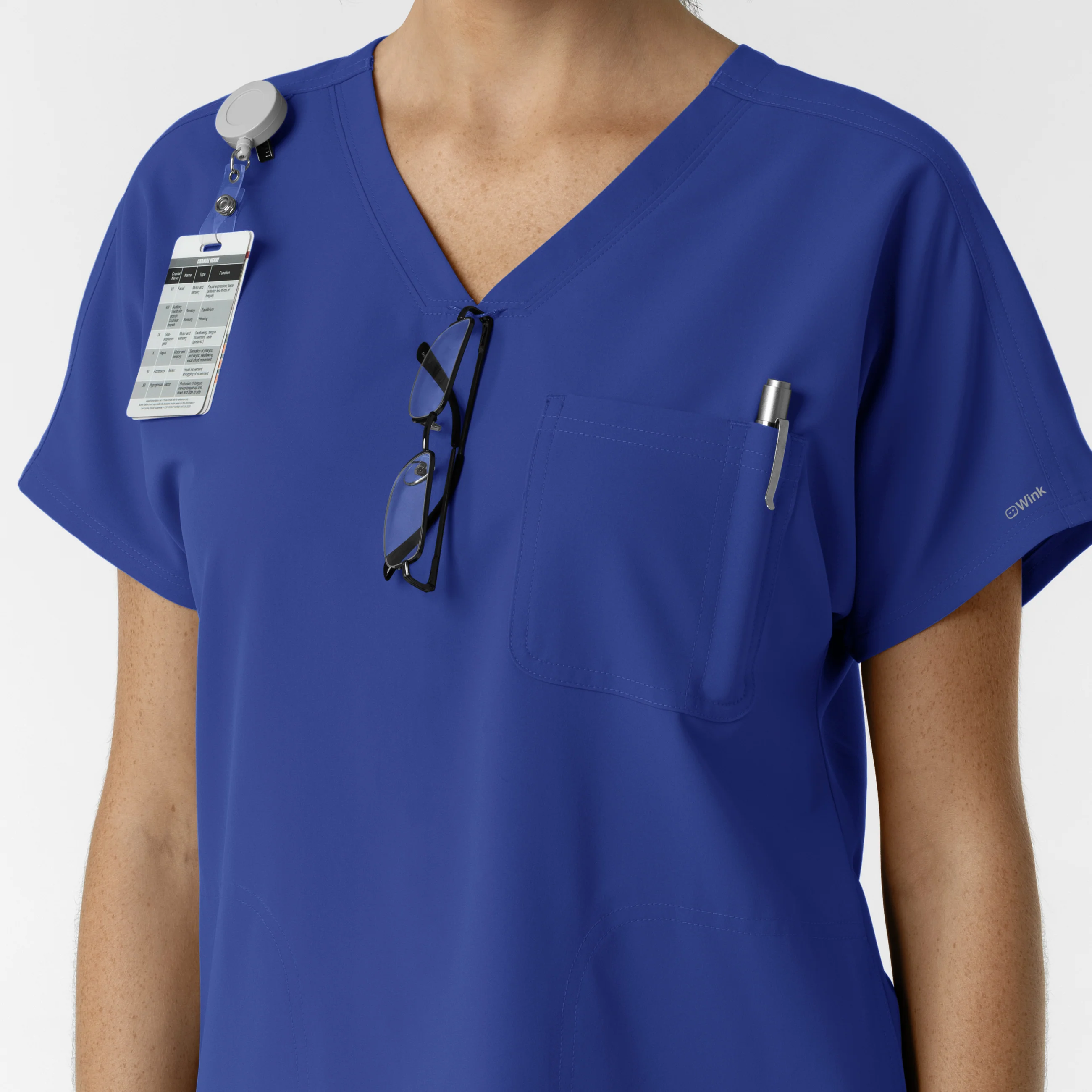 NURTUR Women's Drop Shoulder Tunic Scrub Top - Galaxy Blue - Image 6