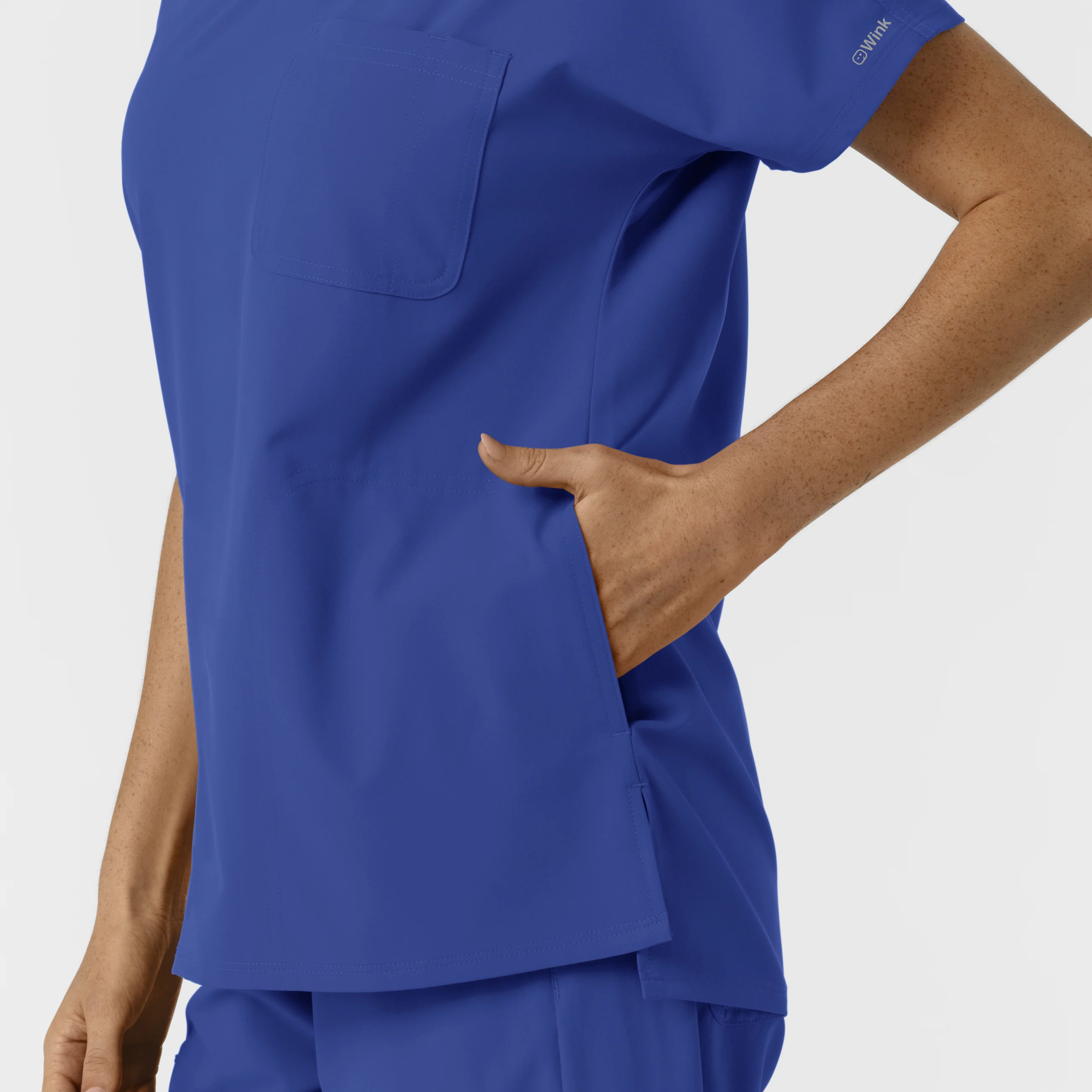 NURTUR Women's Drop Shoulder Tunic Scrub Top - Galaxy Blue - Image 8
