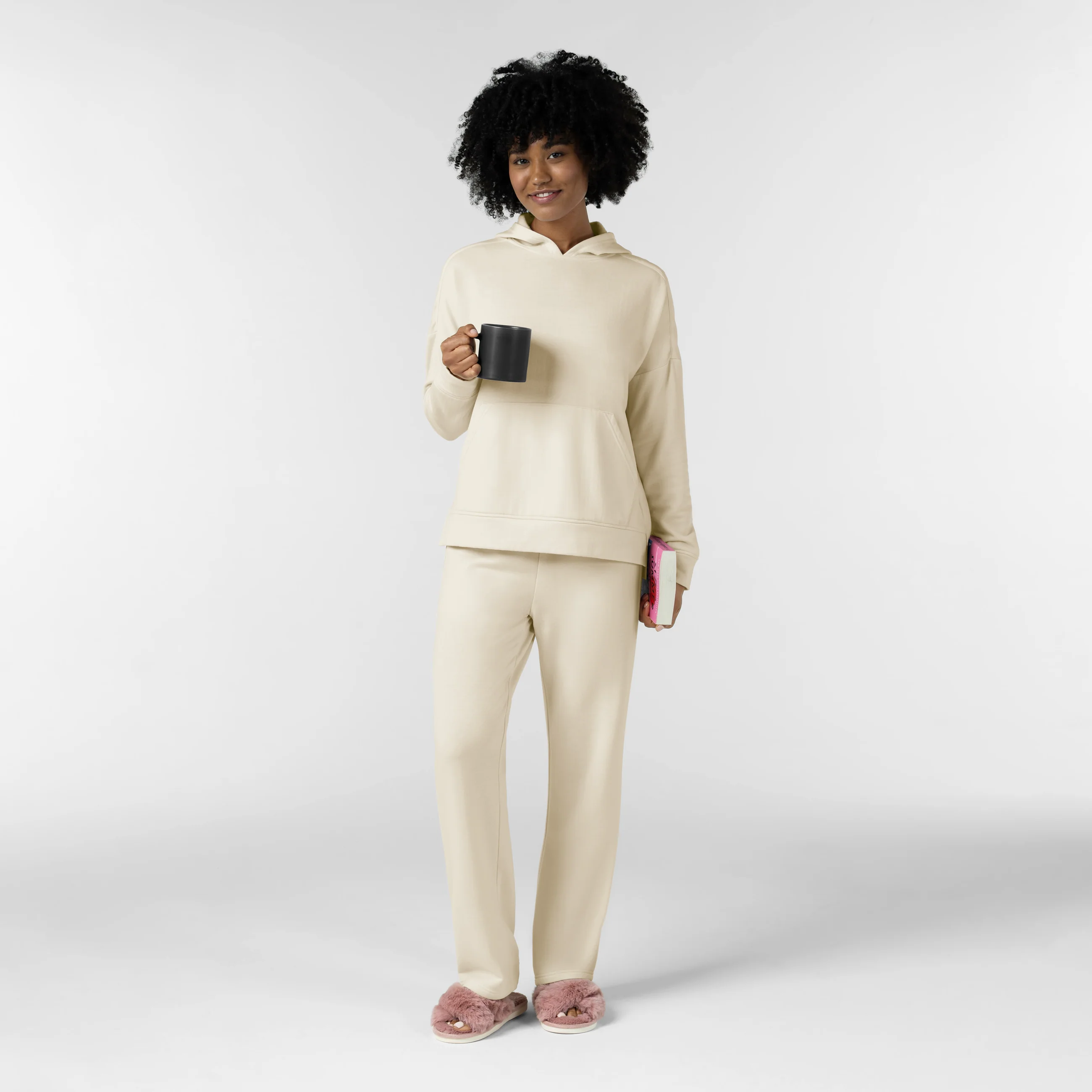Unwind & Lounge Women's Fleece Hoodie - Birch - Image 4