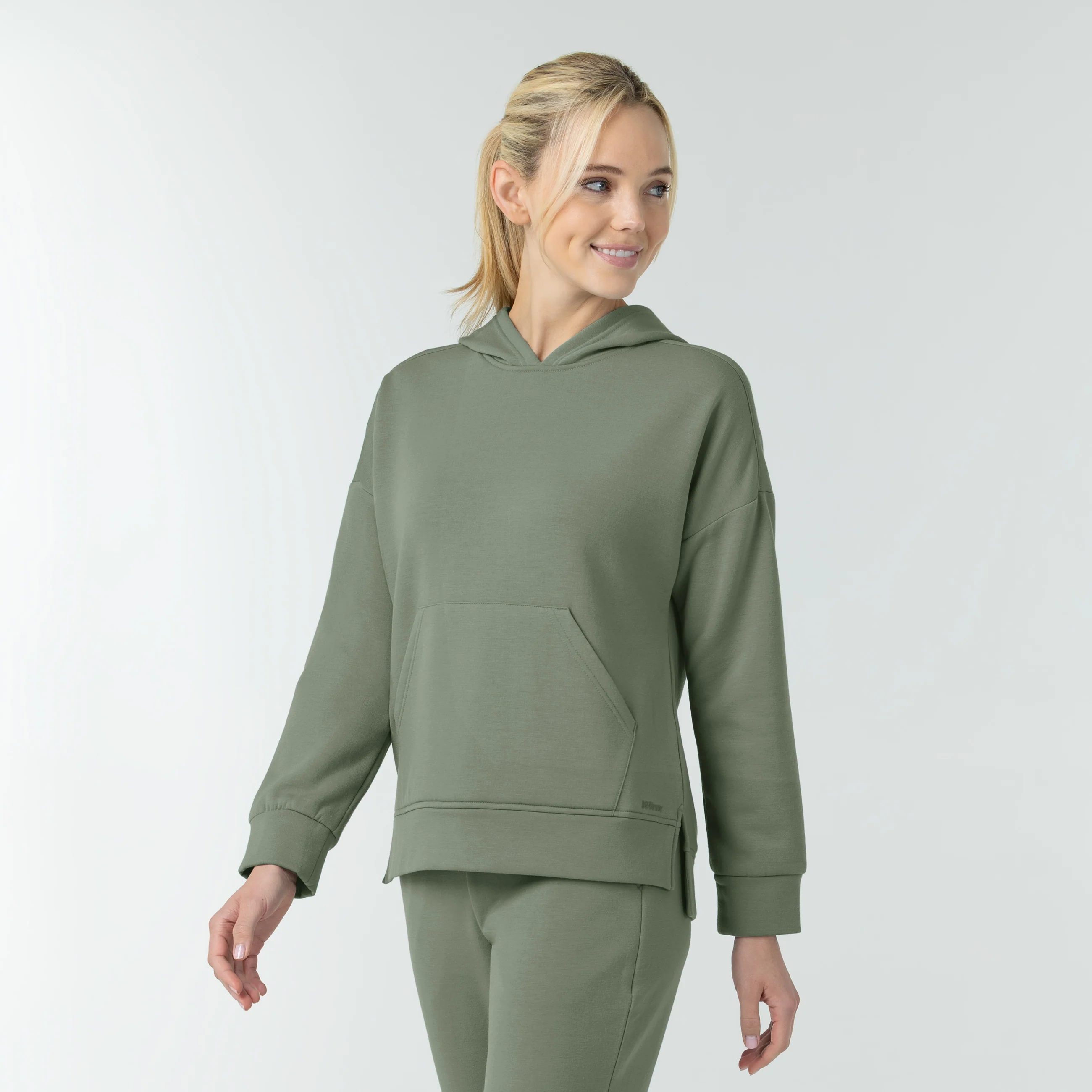 Unwind & Lounge Women's Fleece Hoodie - Sage - Image 5
