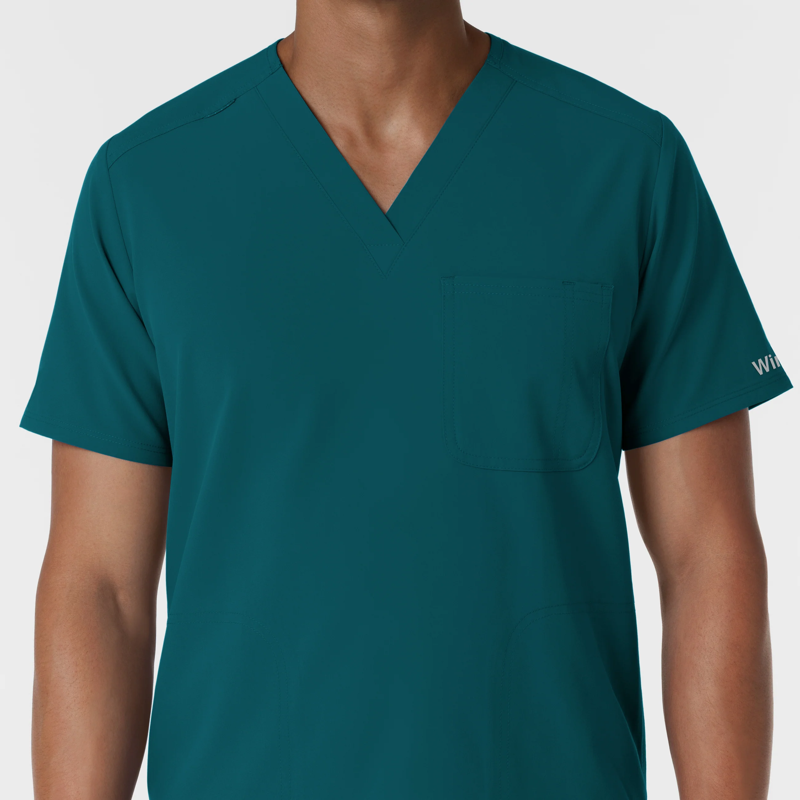 NURTUR Men's V-Neck Scrub Top - Caribbean - Image 5
