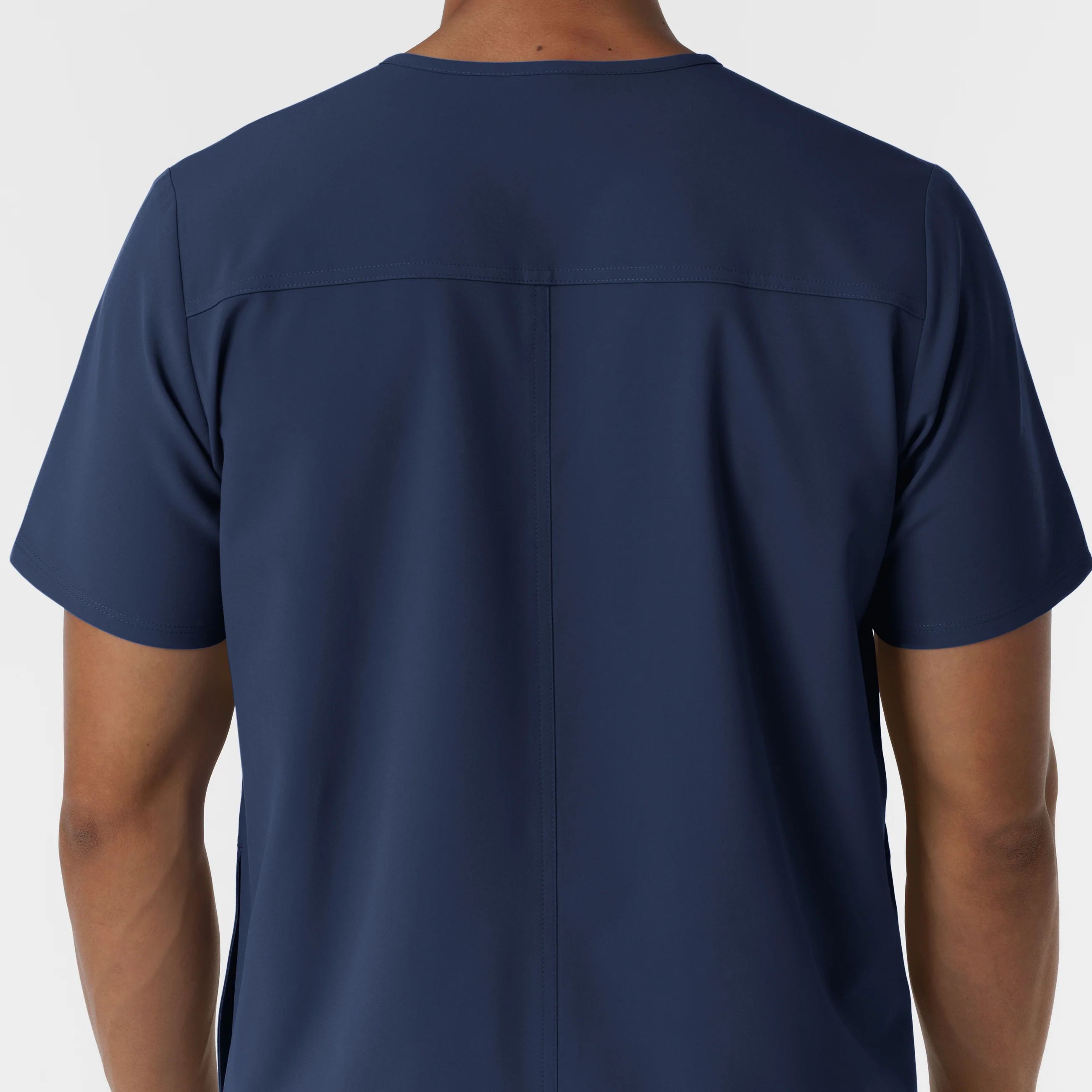 NURTUR Men's V-Neck Scrub Top - Navy - Image 9