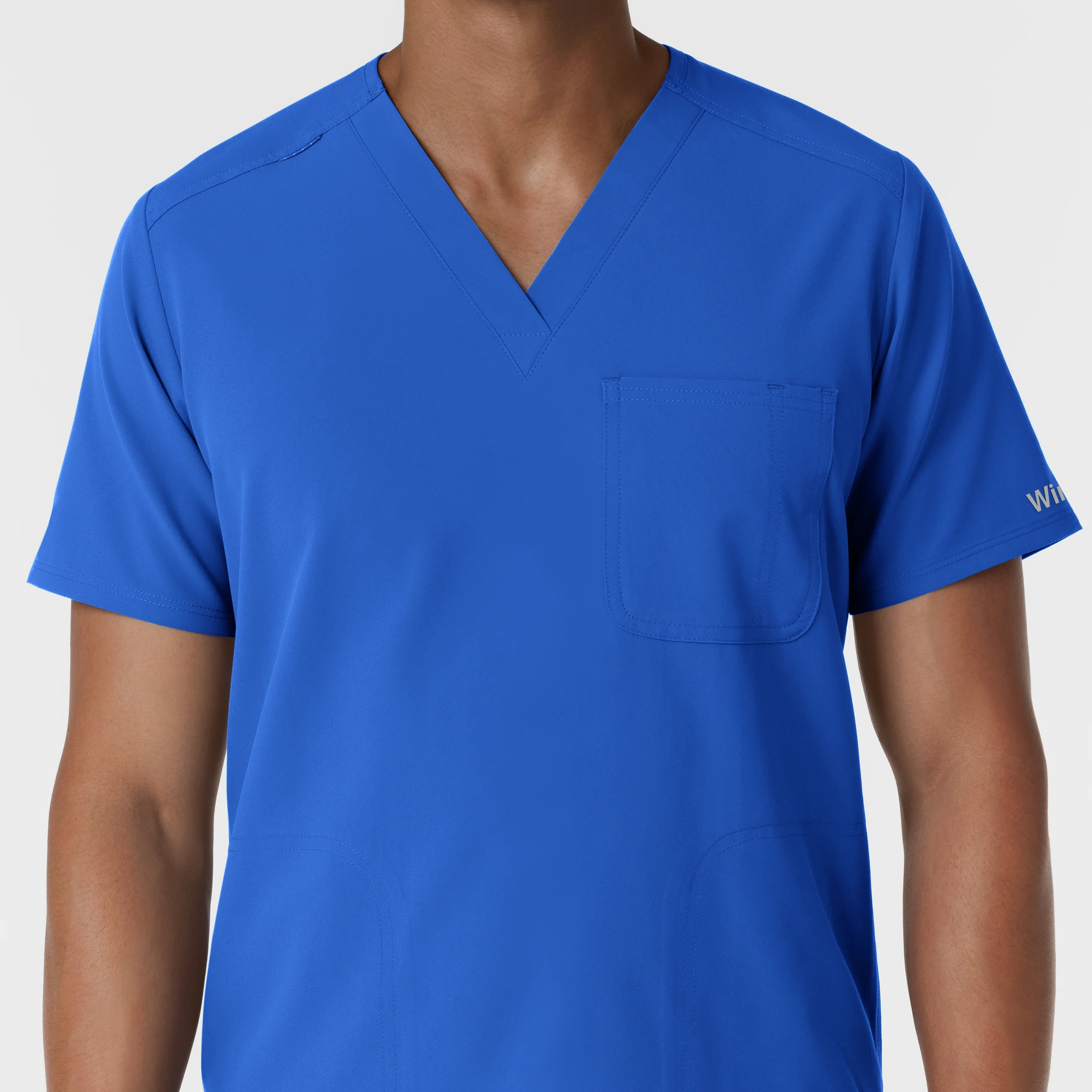 NURTUR Men's V-Neck Scrub Top - Royal - Image 5