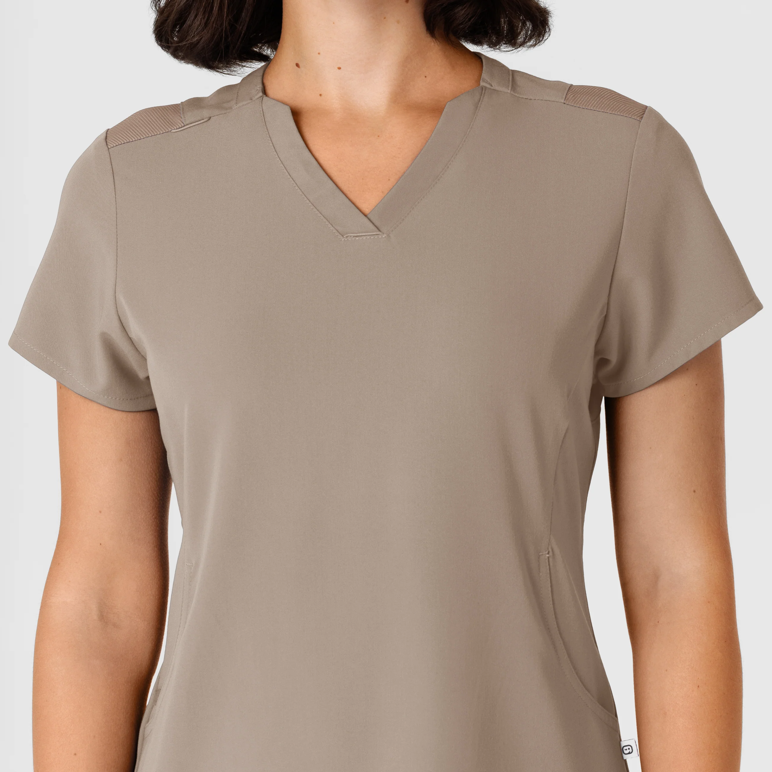 Nova Women's Flex-n-Reach Shoulder Panel V-Neck Scrub Top - Haze - Image 5