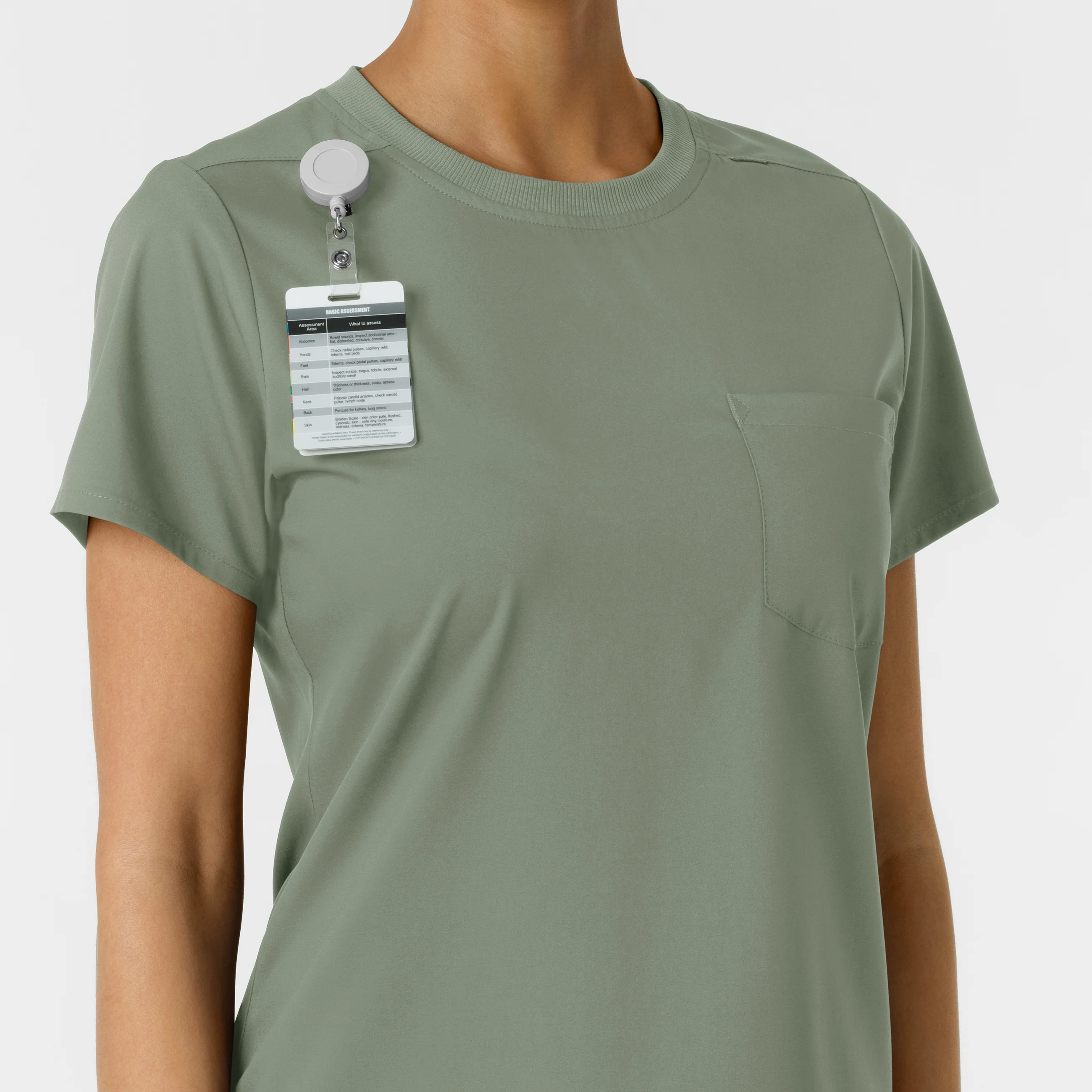Boundless Women's Classic Scrub Tee - Sage - Image 7