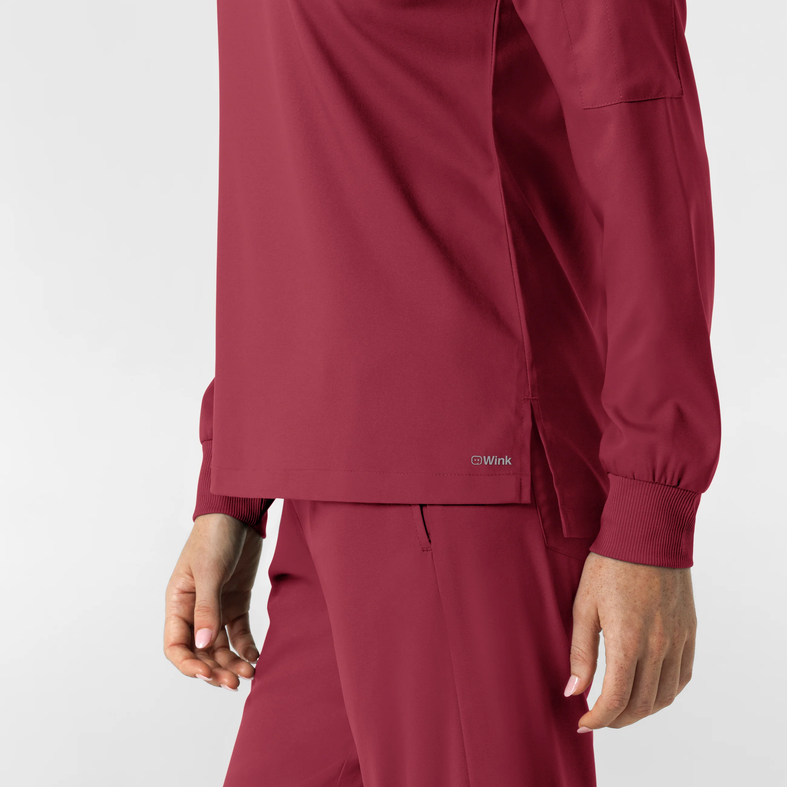 Boundless Women's Classic Long Sleeve Scrub Top - Ruby - Image 11