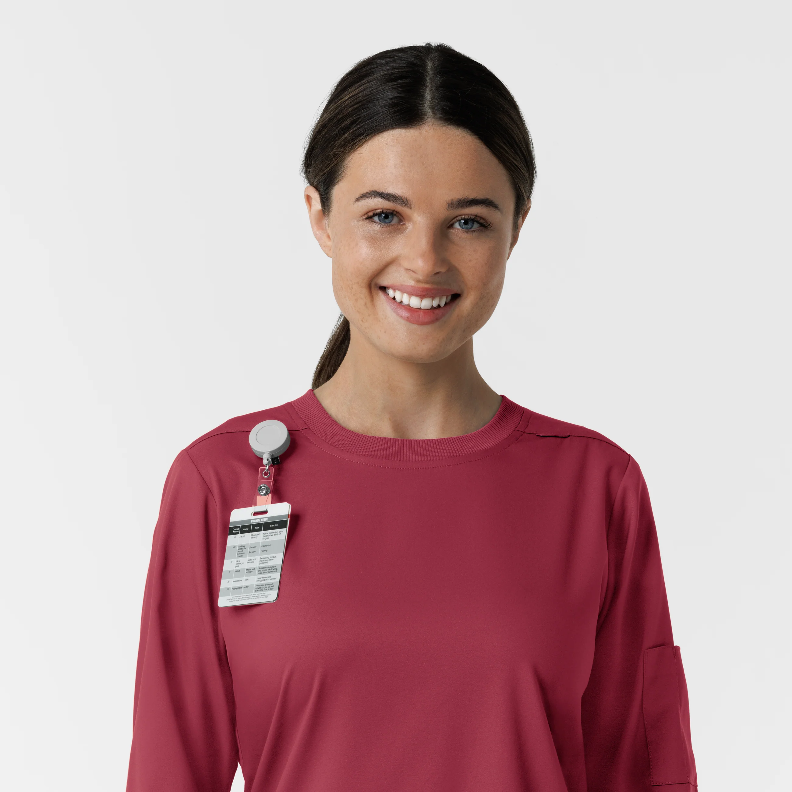 Boundless Women's Classic Long Sleeve Scrub Top - Ruby - Image 6