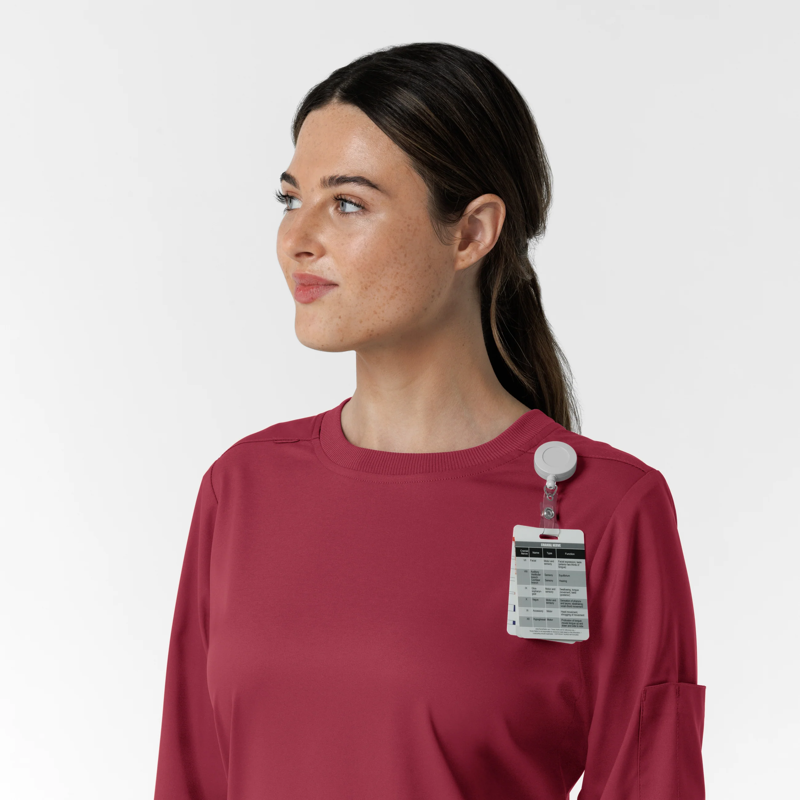 Boundless Women's Classic Long Sleeve Scrub Top - Ruby - Image 7
