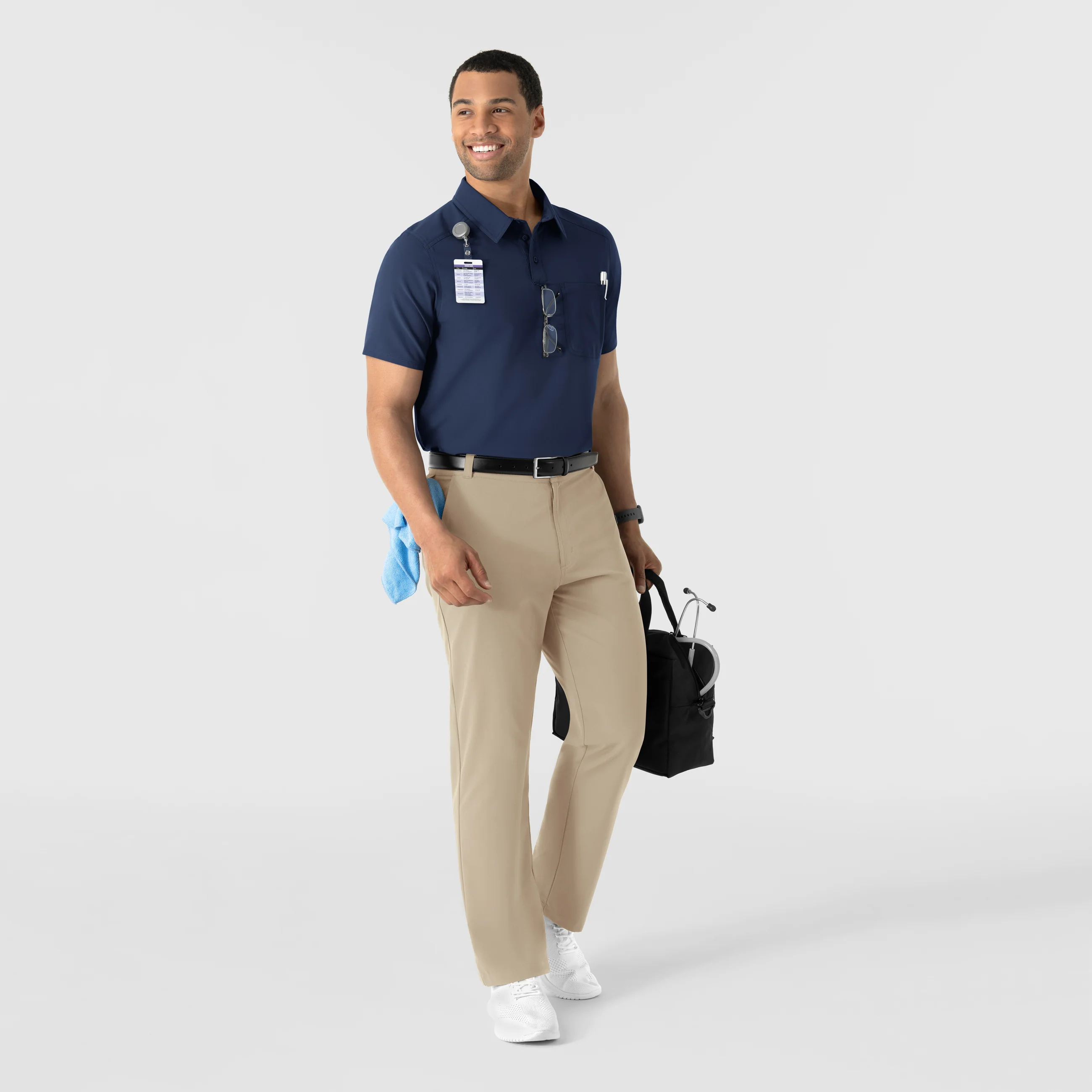 NURTUR Men's Polo - Navy - Image 3