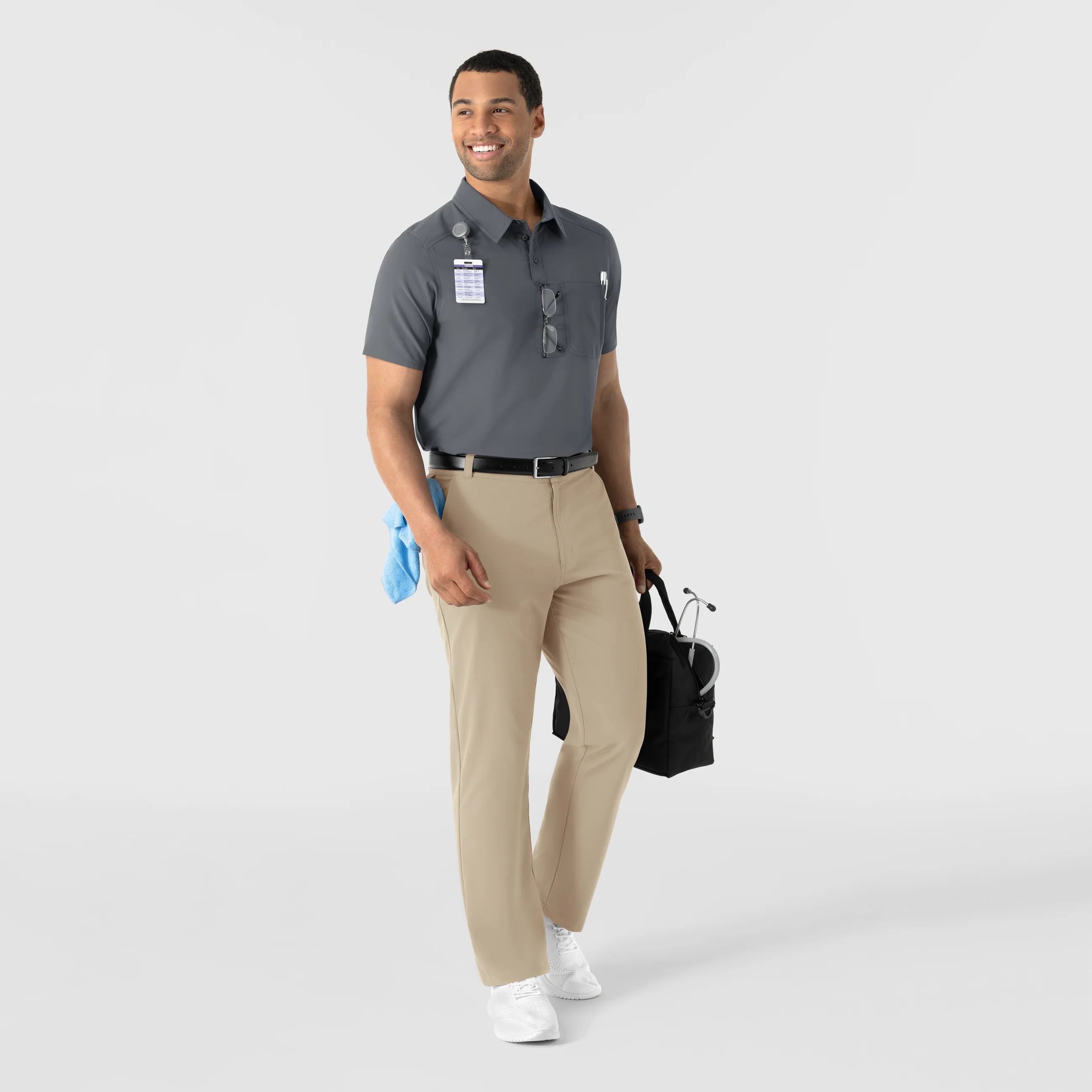 NURTUR Men’s Scrub Chino Pant - Stone - Image 3