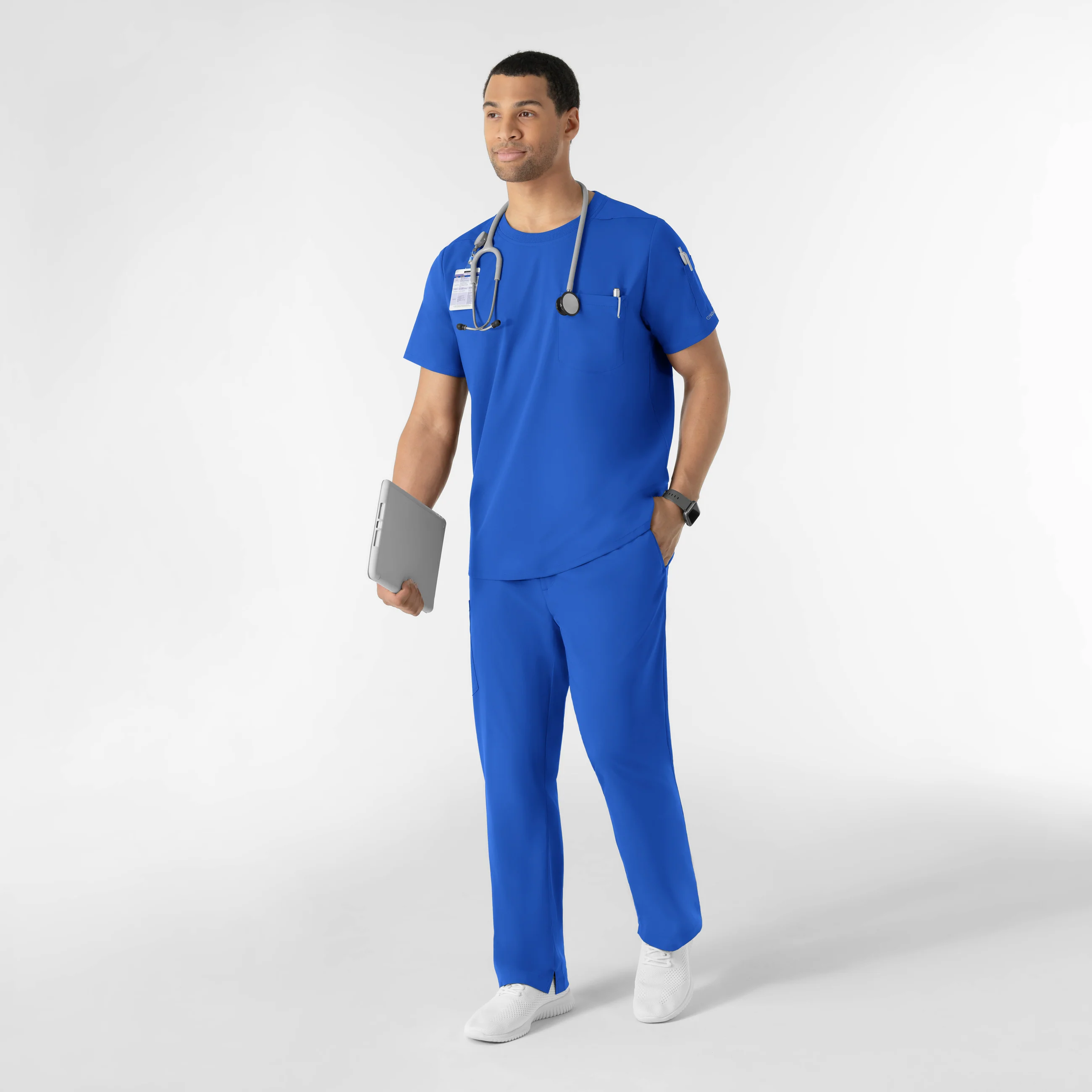 Boundless Men’s Classic Tee Scrub Top - Royal - Image 3