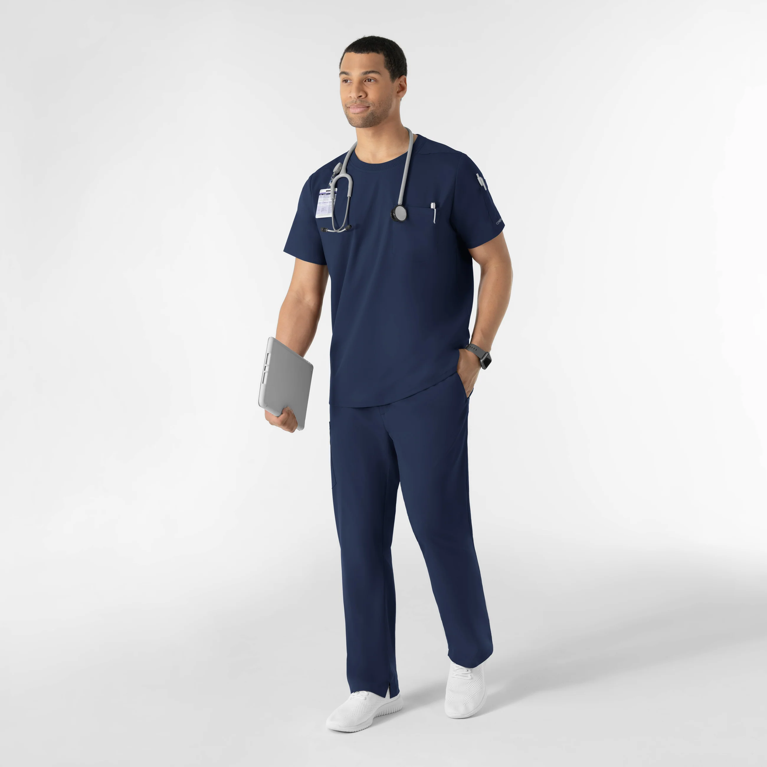Boundless Men’s Classic Tee Scrub Top - Navy - Image 3