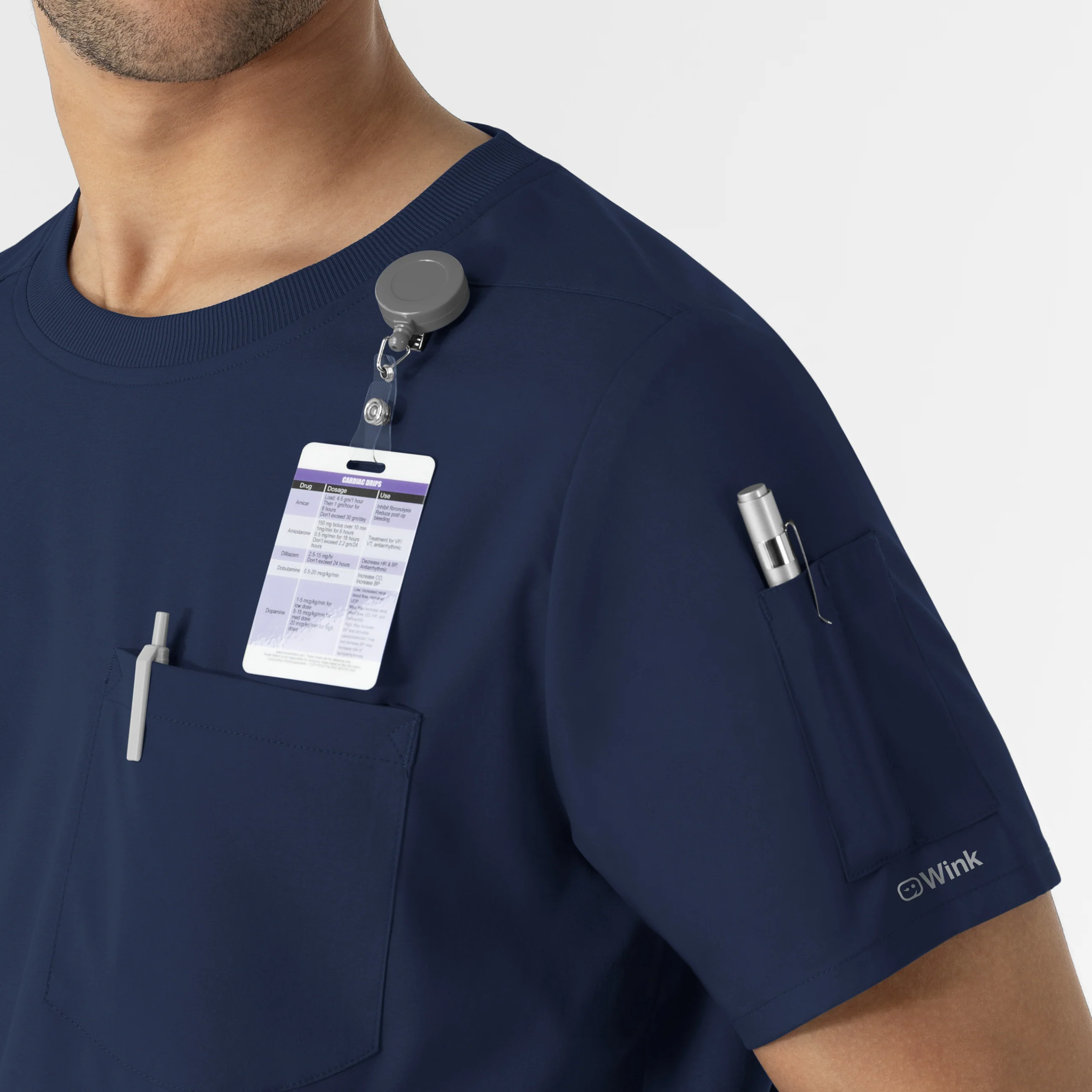 Boundless Men’s Classic Tee Scrub Top - Navy - Image 6