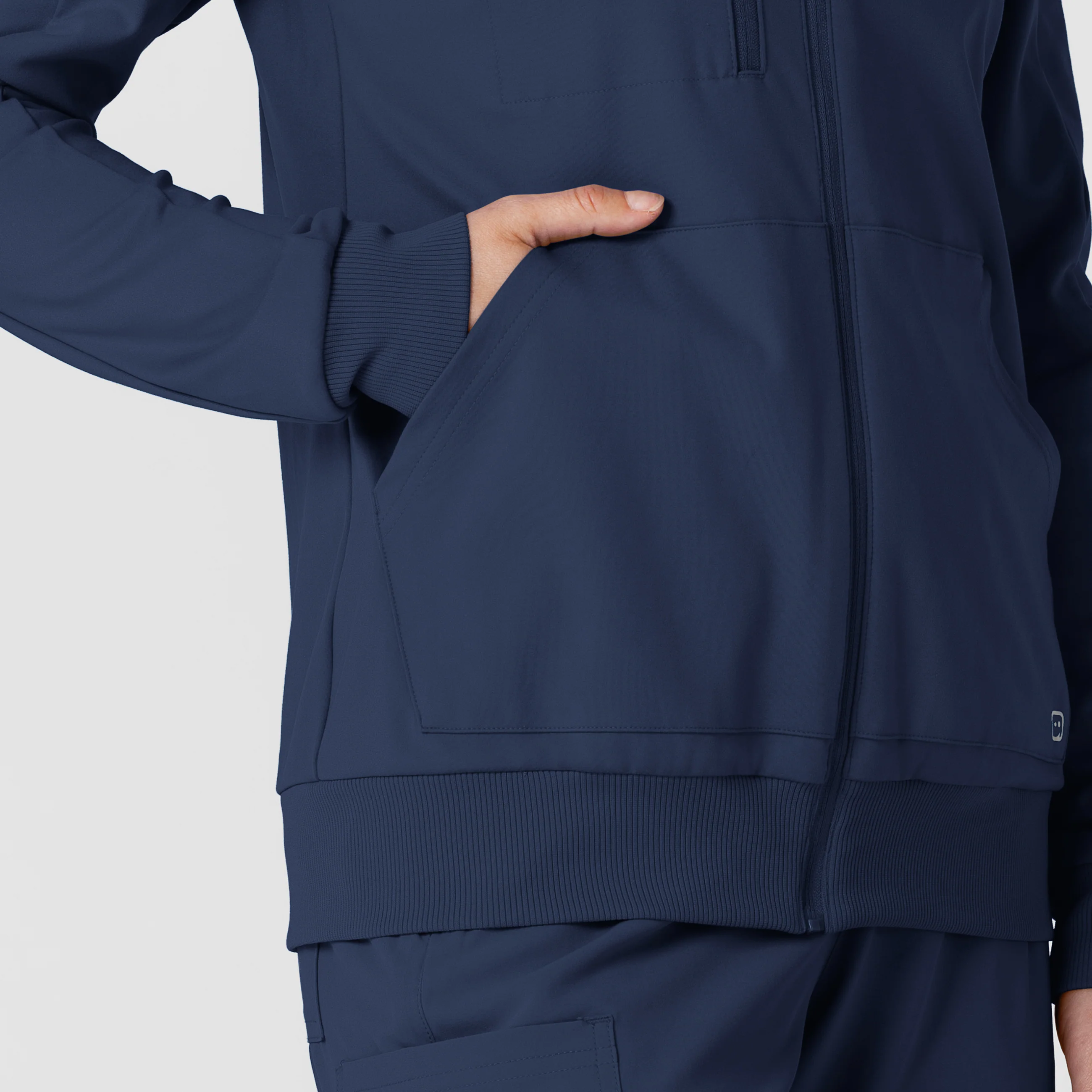 RENEW Knit Women’s Zip Hoodie - Navy - Image 10
