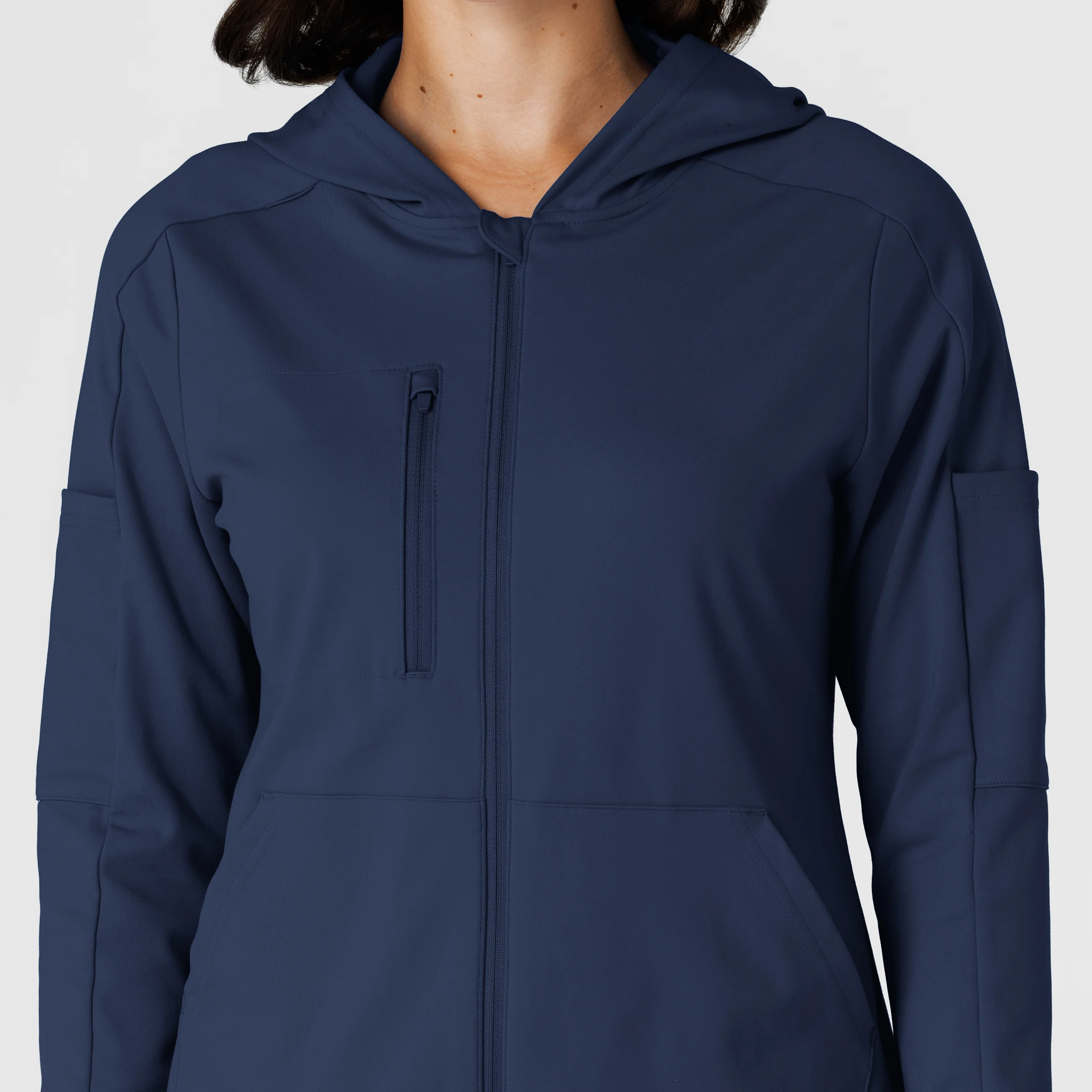 RENEW Knit Women’s Zip Hoodie - Navy - Image 5