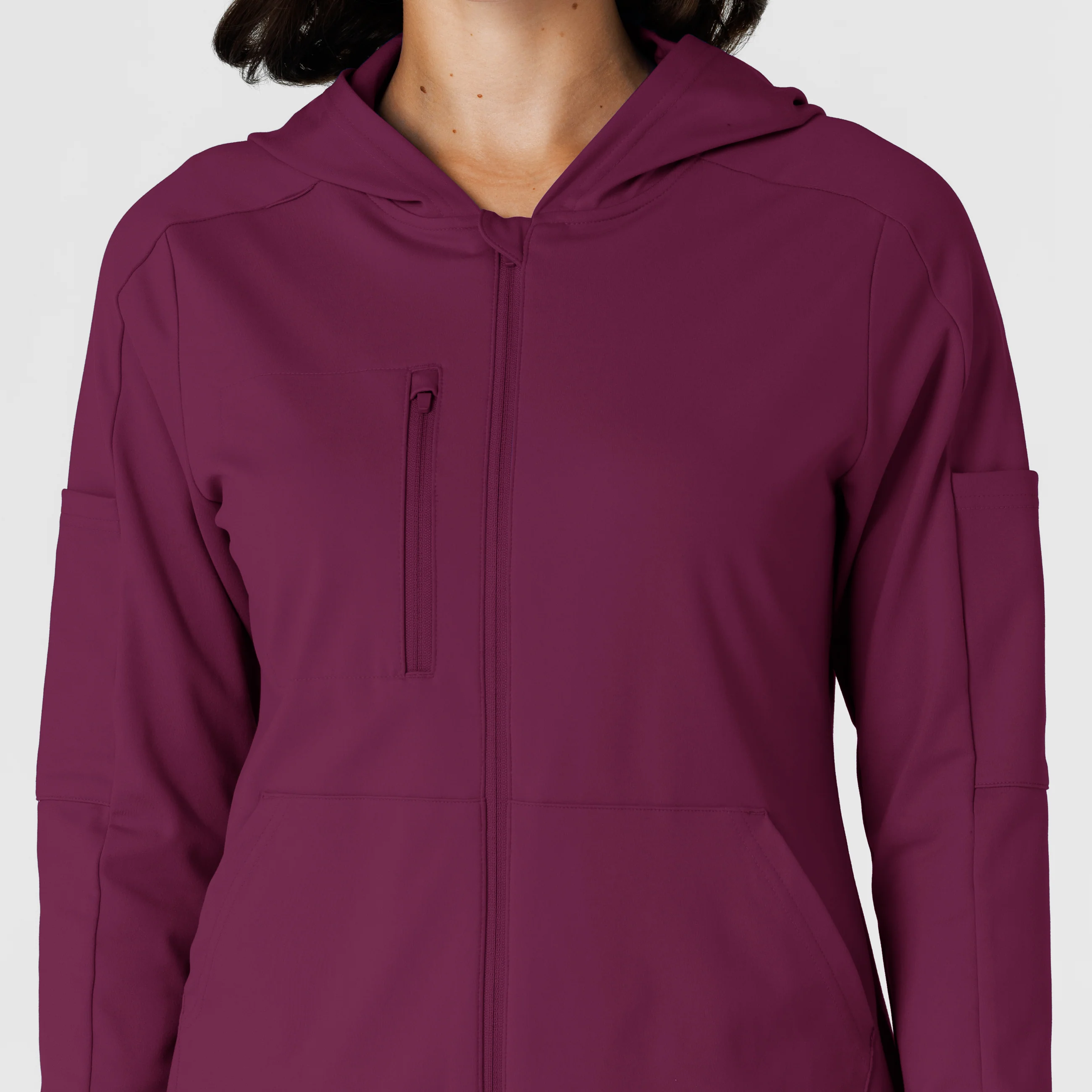 RENEW Knit Women’s Zip Hoodie - Wine - Image 5
