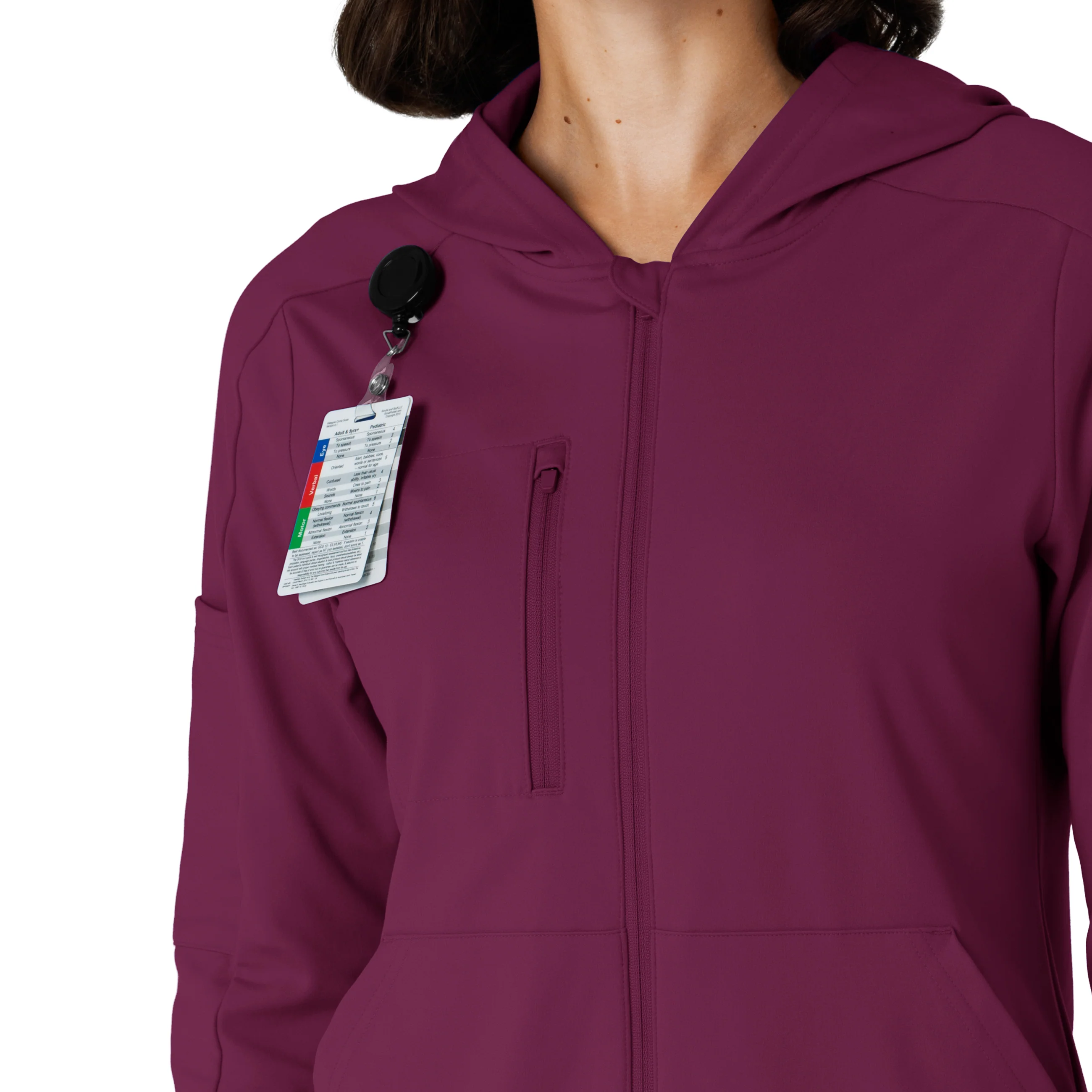 RENEW Knit Women’s Zip Hoodie - Wine - Image 6