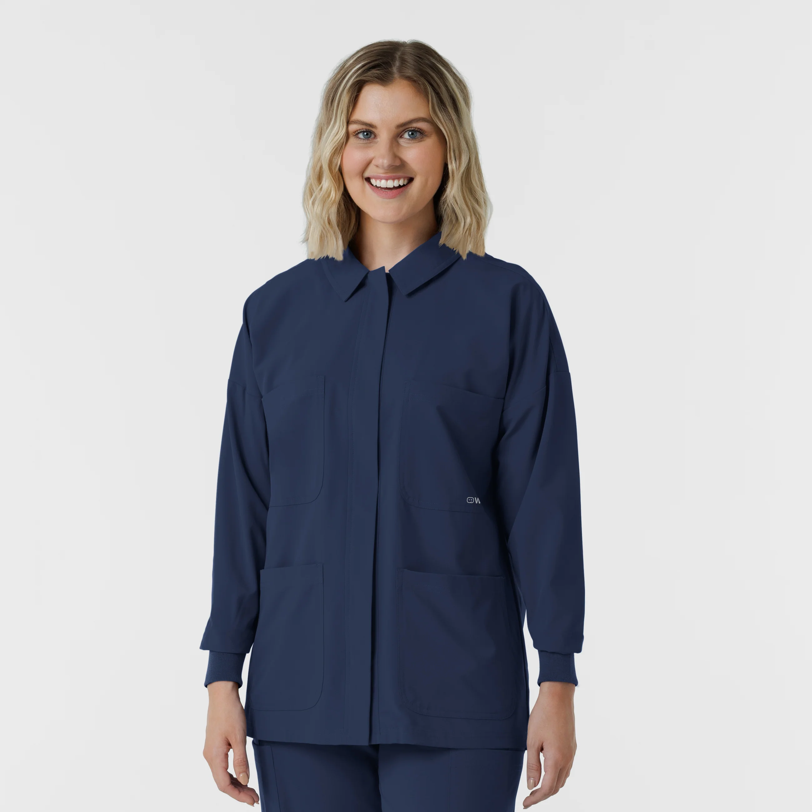 NURTUR Women’s Scrub Shirt Jacket - Navy