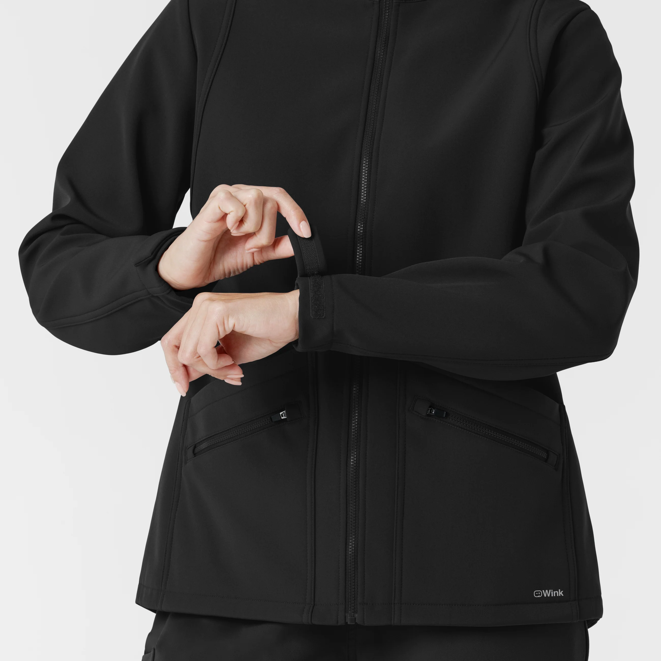 Women's Softshell Scrub Jacket - Black - Image 7
