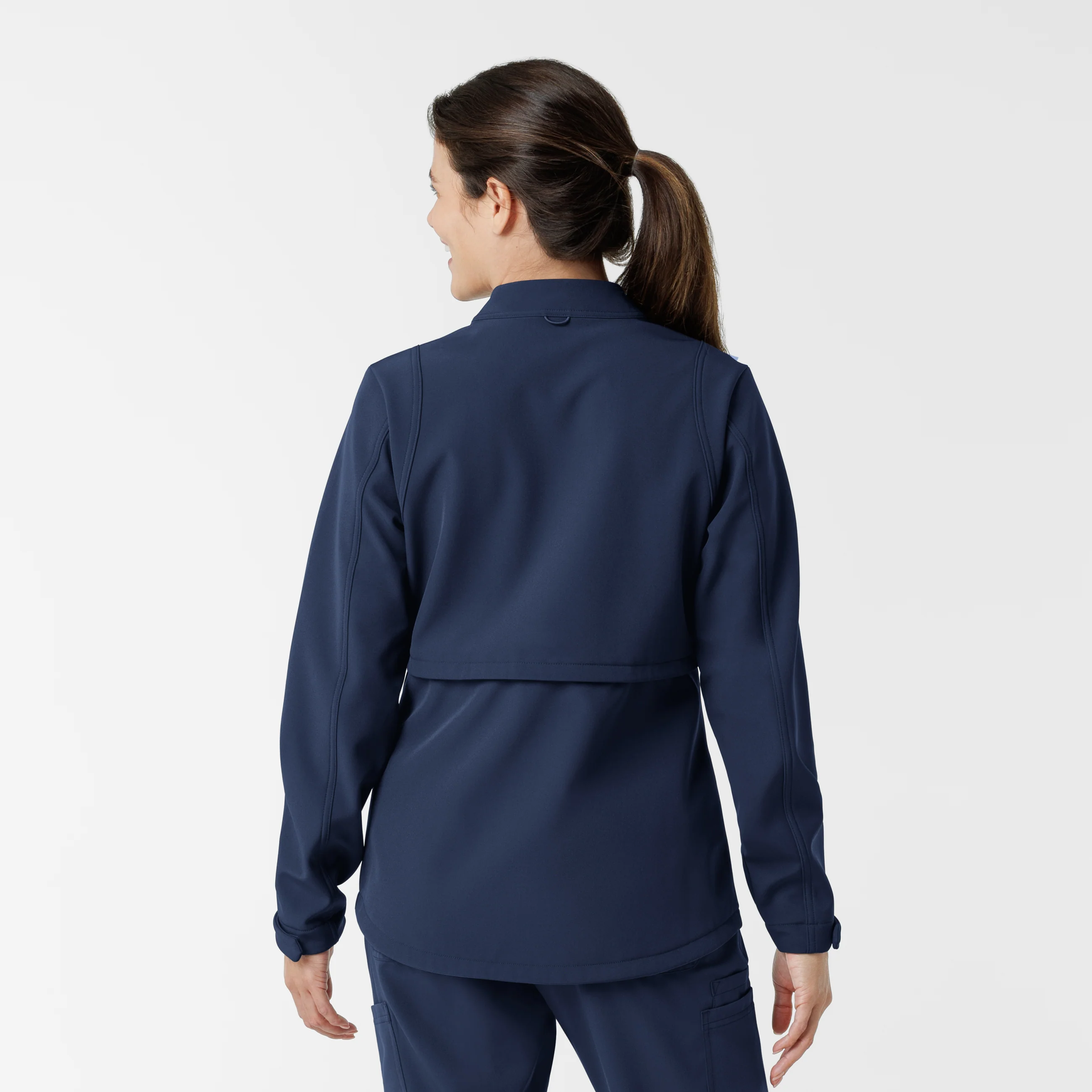 Women's Softshell Scrub Jacket - Navy - Image 2