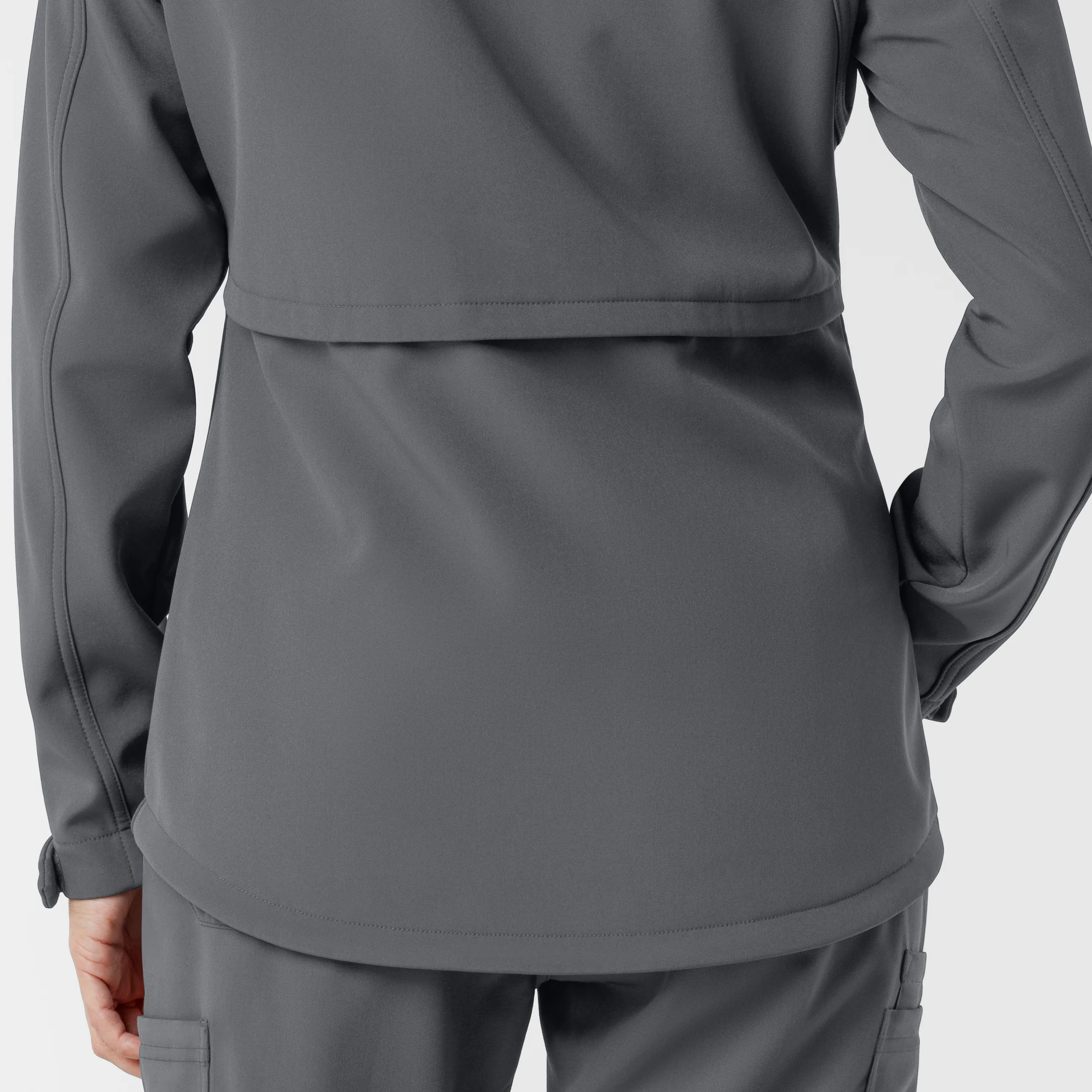 Women's Softshell Scrub Jacket - Pewter - Image 12