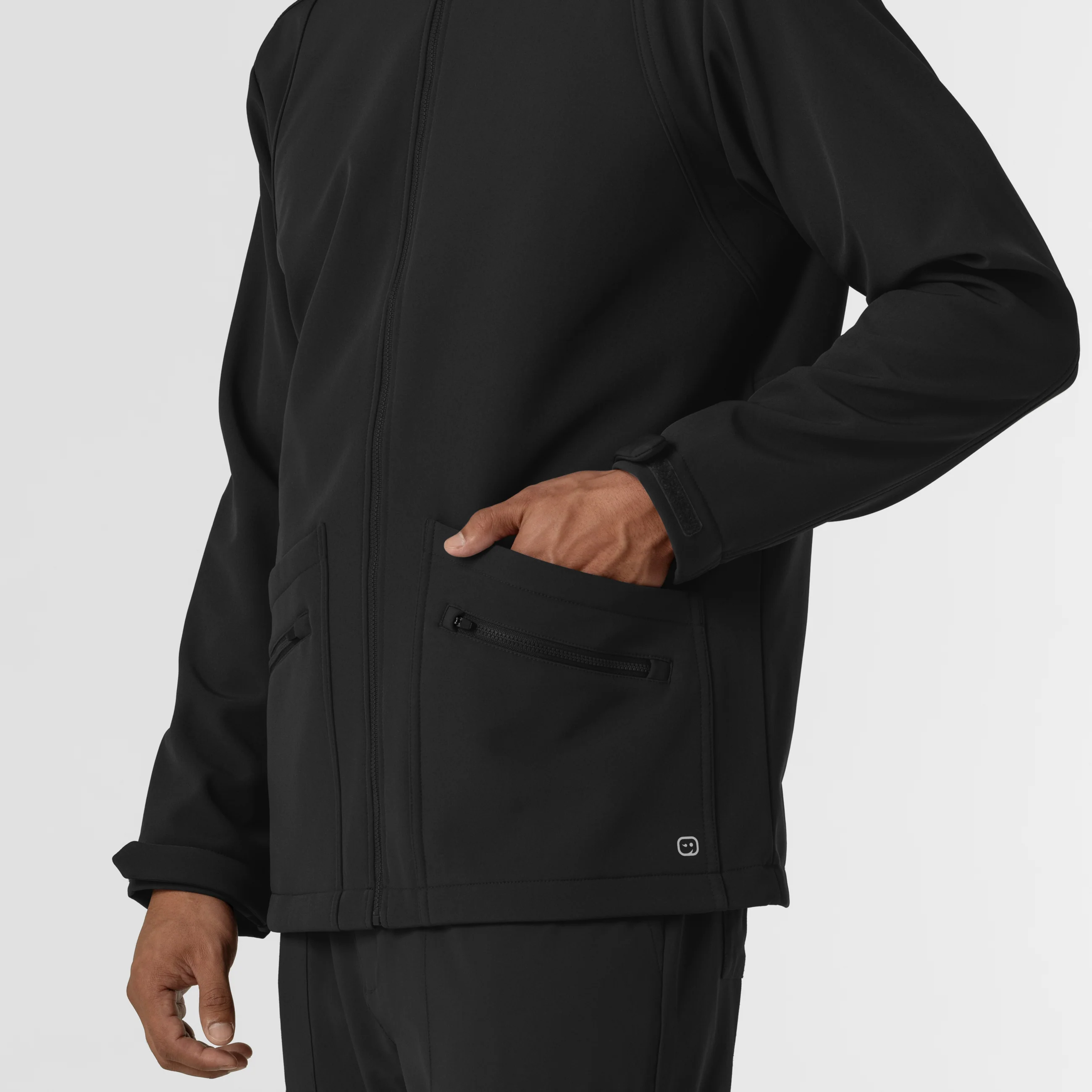 Men's Softshell Scrub Jacket - Black - Image 10