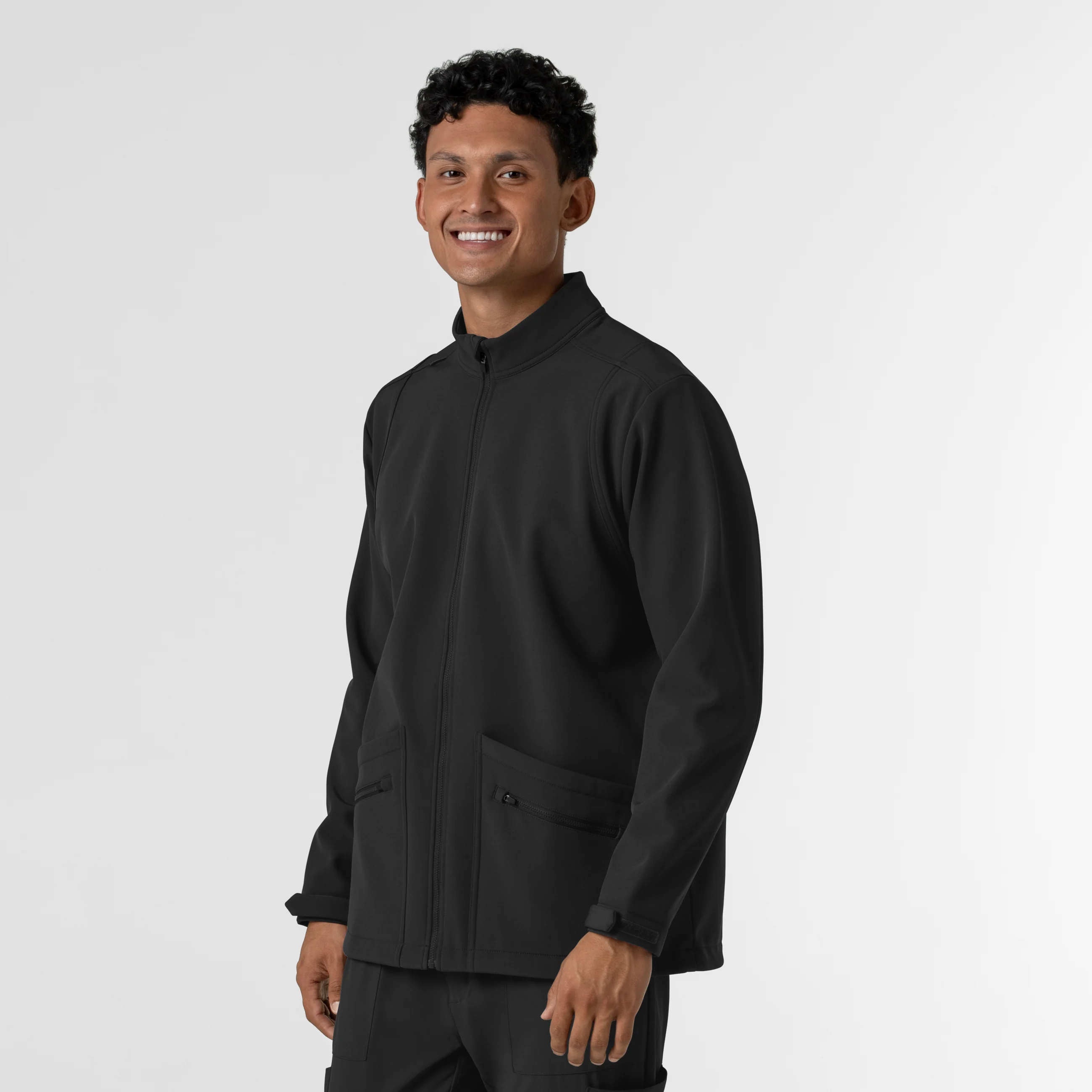 Men's Softshell Scrub Jacket - Black - Image 4