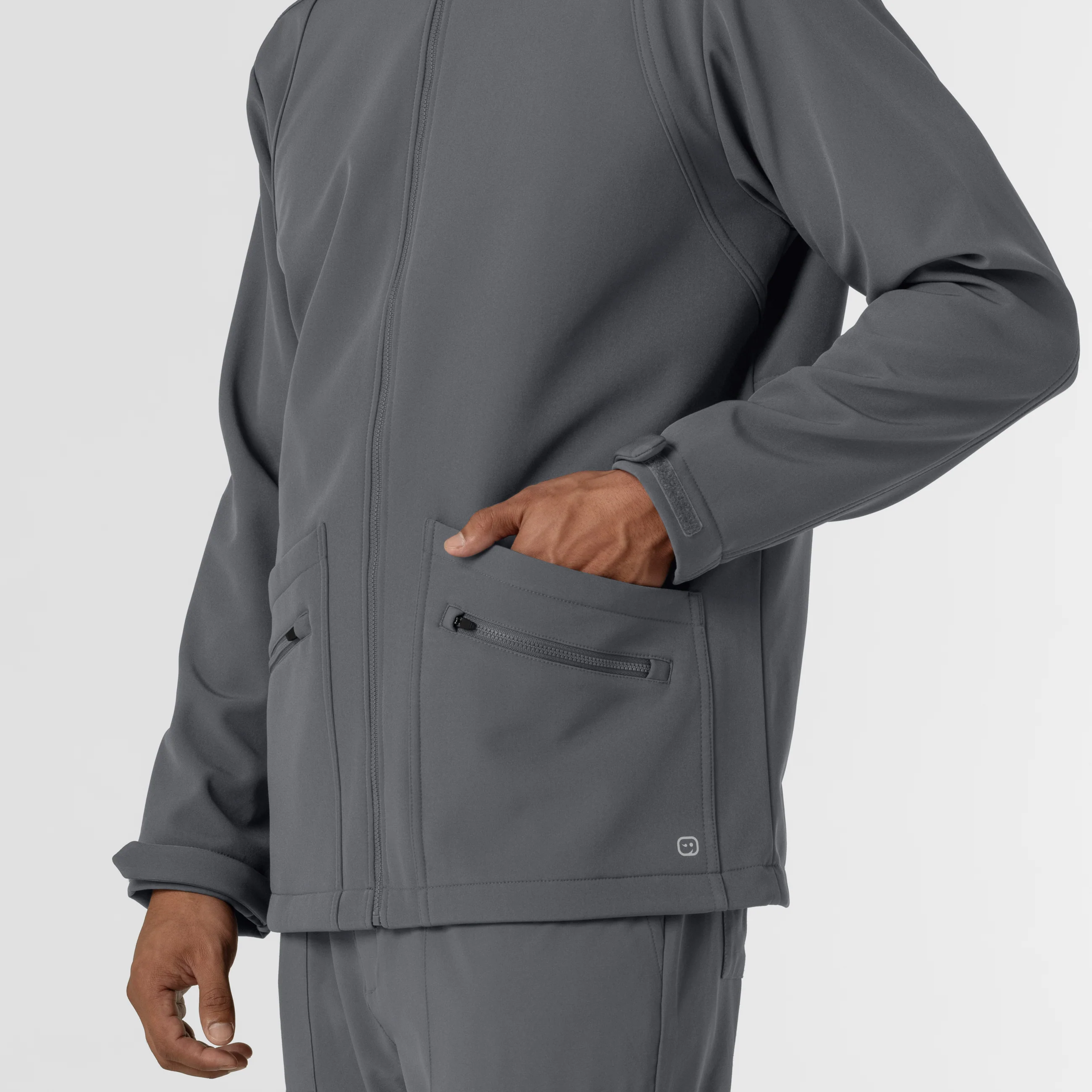 Men's Softshell Scrub Jacket - Pewter - Image 10