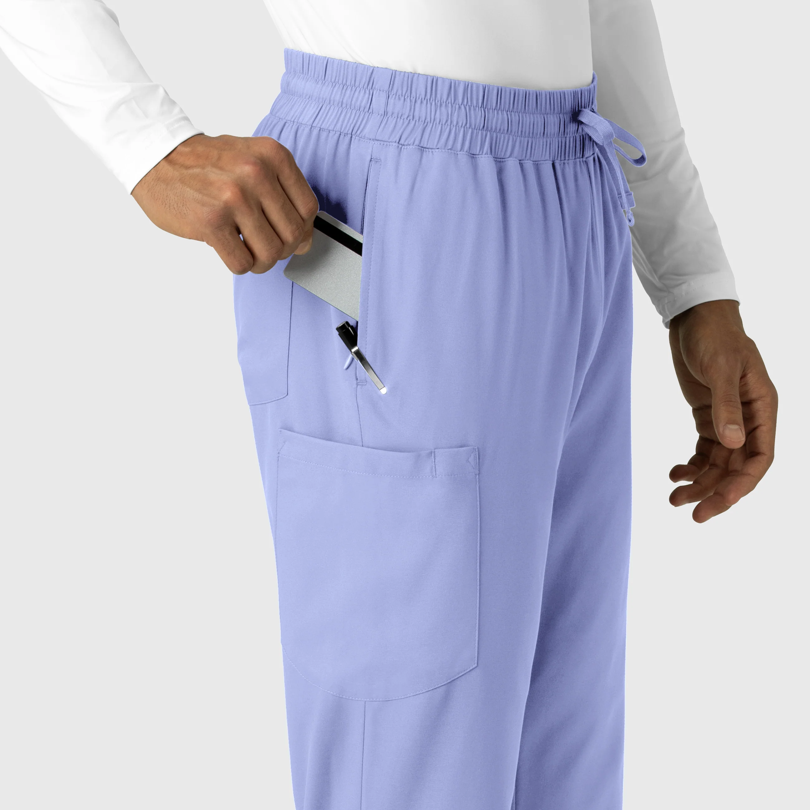 Boundless Men's Straight Leg Scrub Pant - Ceil Blue - Image 5