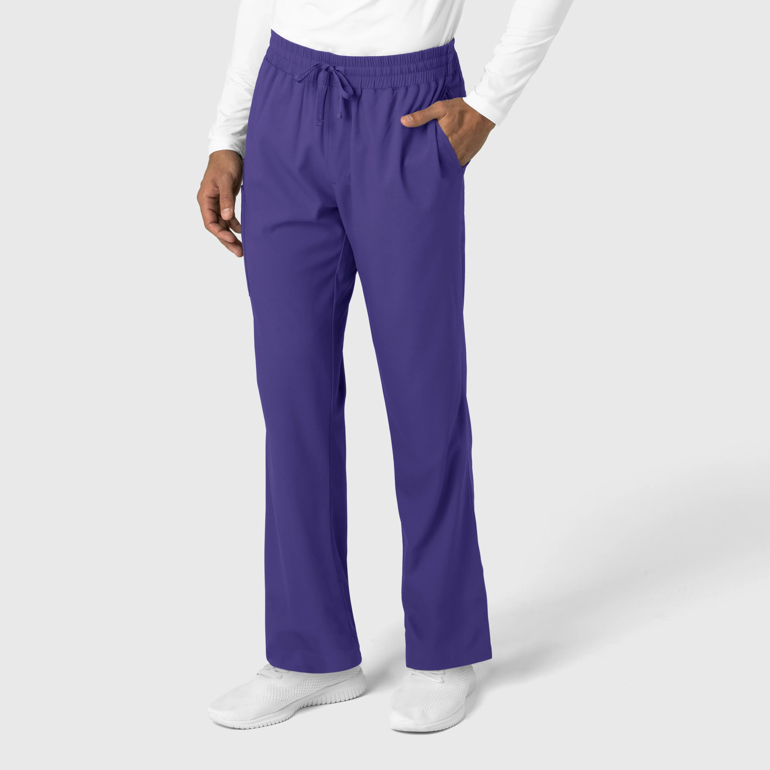 Boundless Men's Straight Leg Scrub Pant - Grape - Image 4