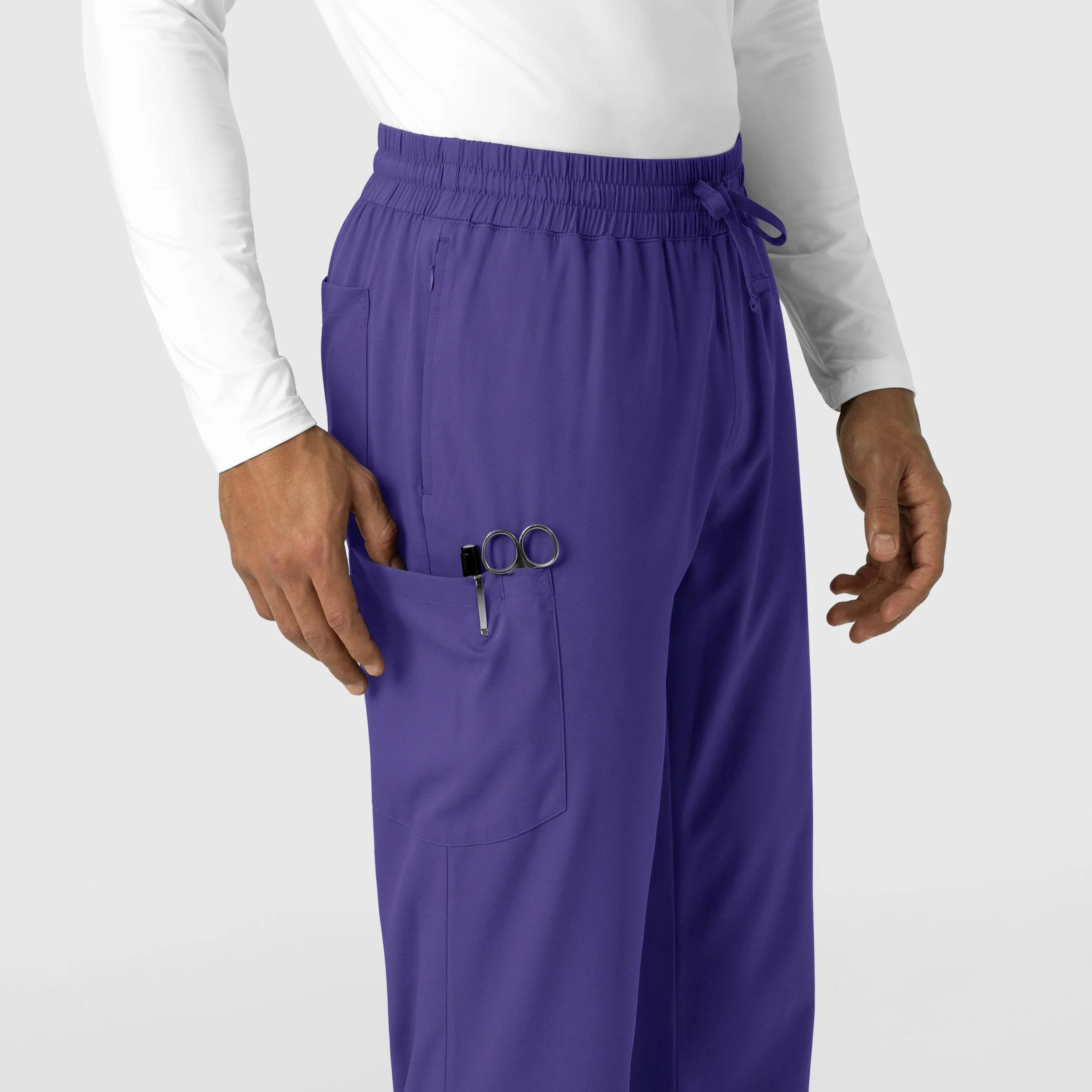 Boundless Men's Straight Leg Scrub Pant - Grape - Image 8