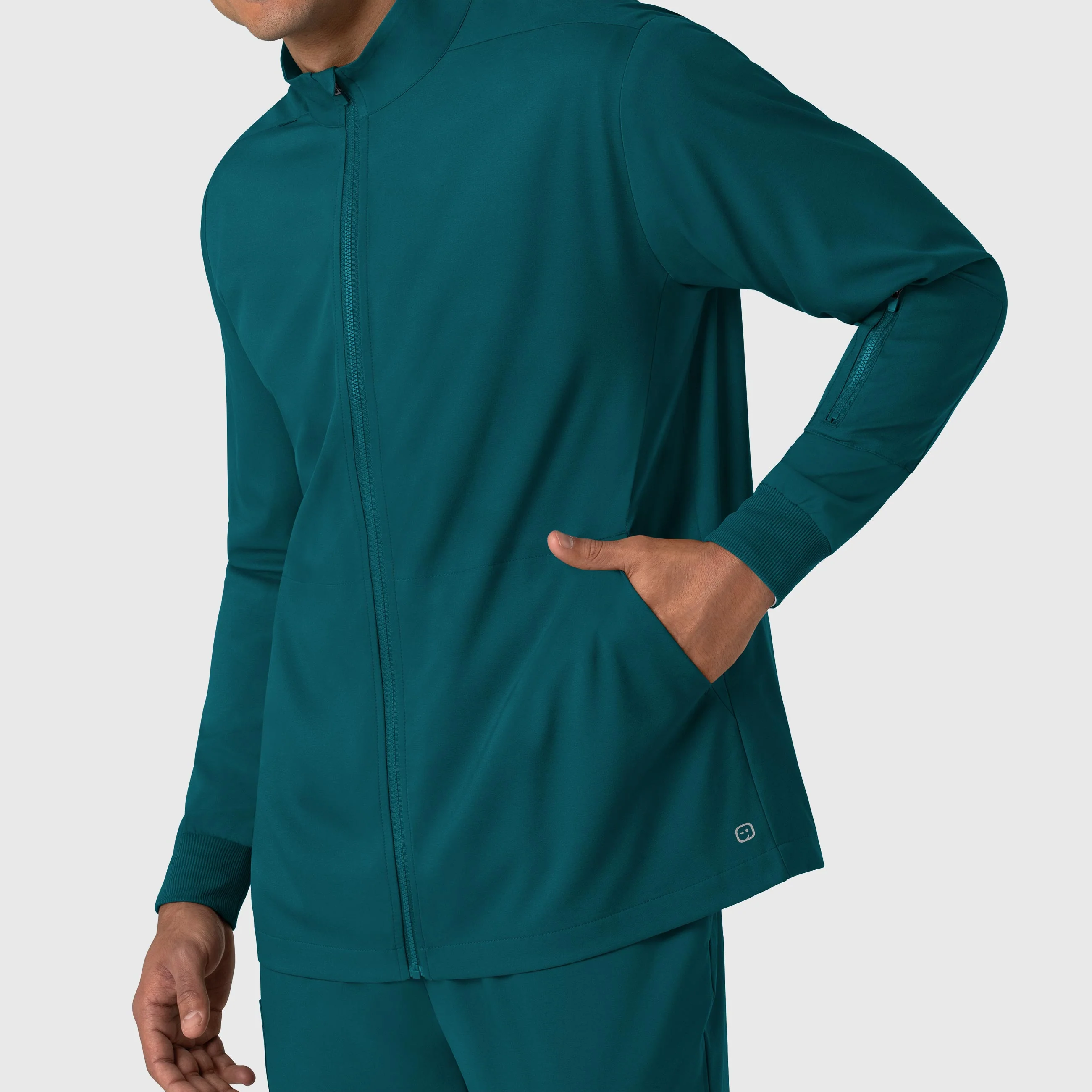 Boundless Men's Warm Up Scrub Jacket - Caribbean - Image 5