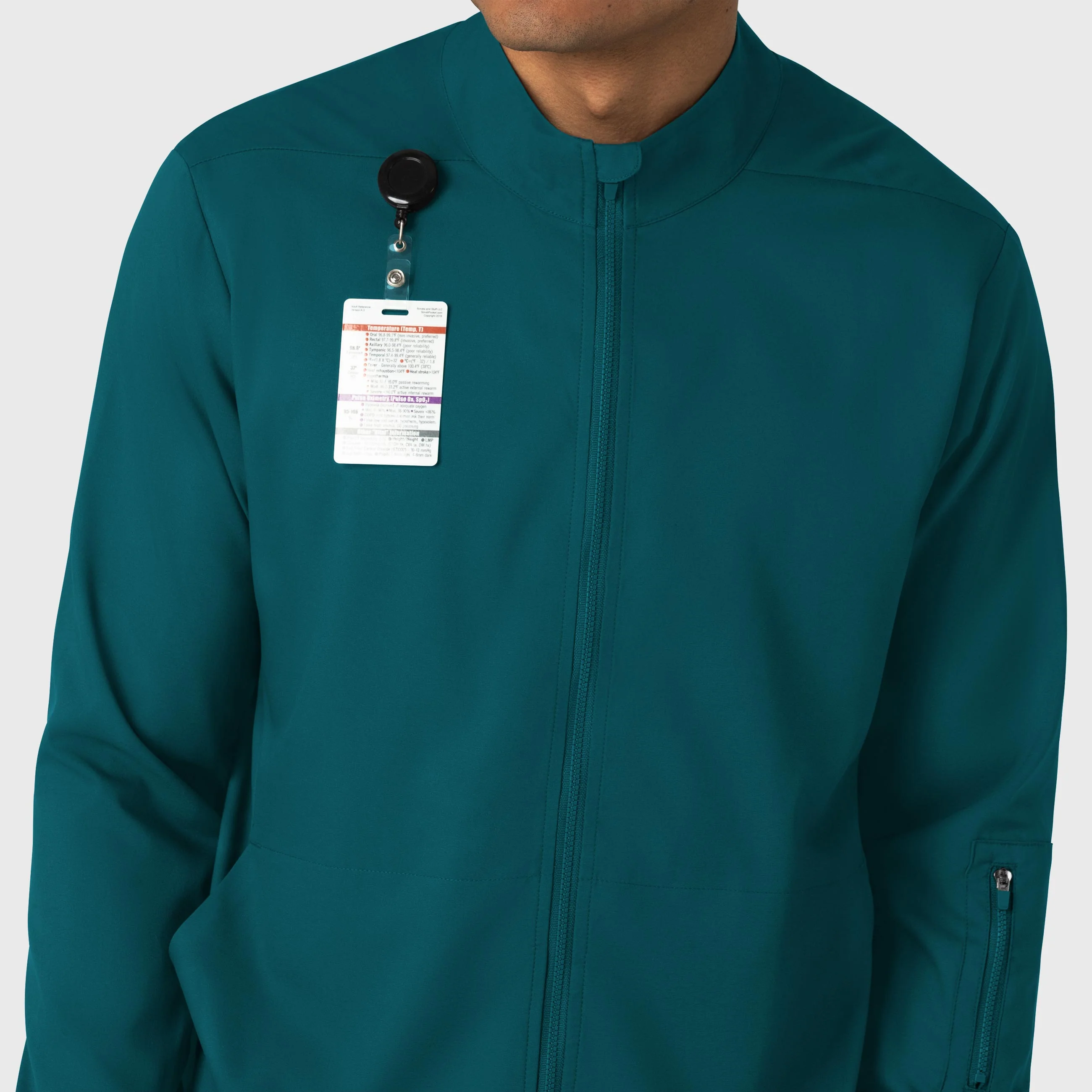 Boundless Men's Warm Up Scrub Jacket - Caribbean - Image 9