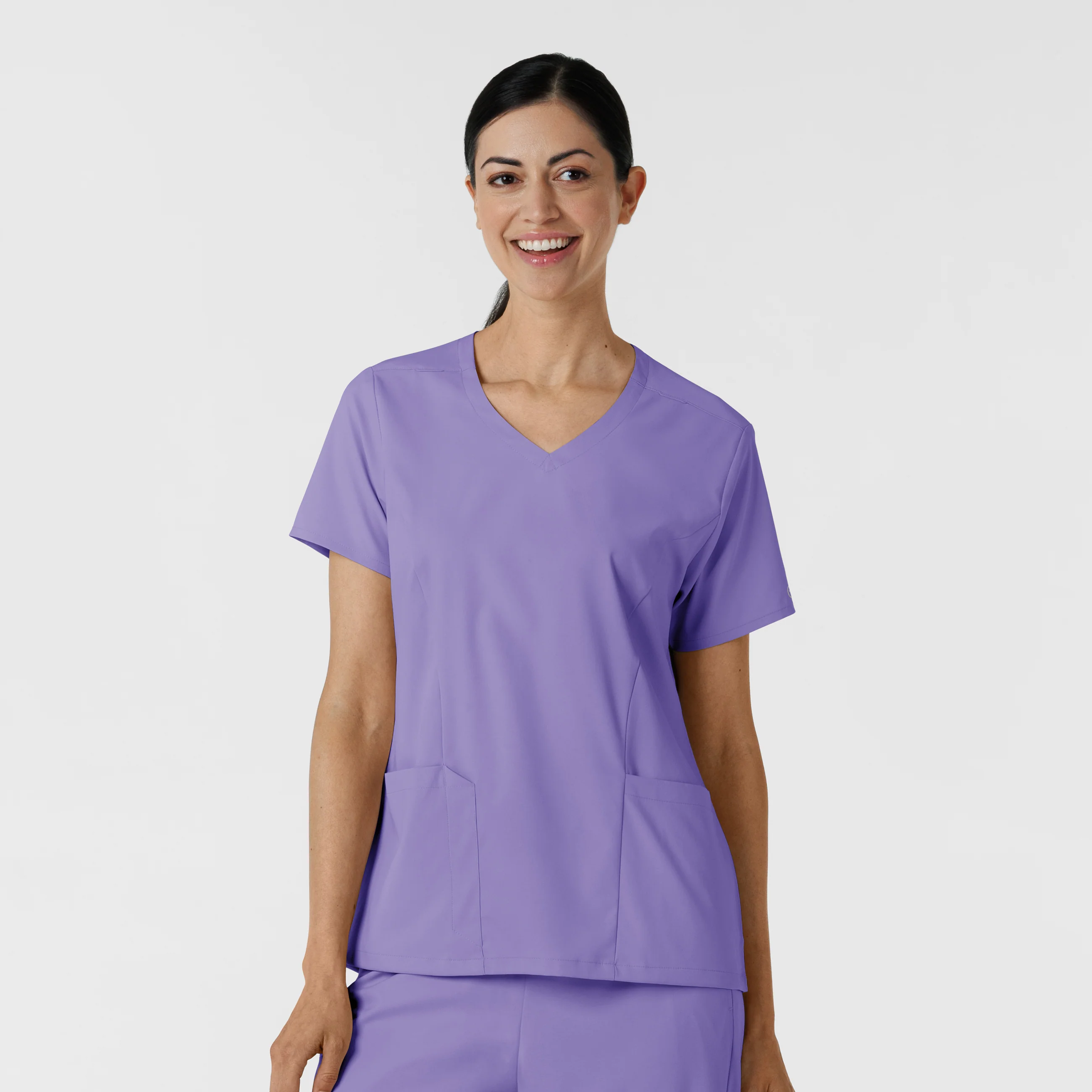 Boundless Women's 2-Pocket V-Neck Scrub Top - Iris Purple