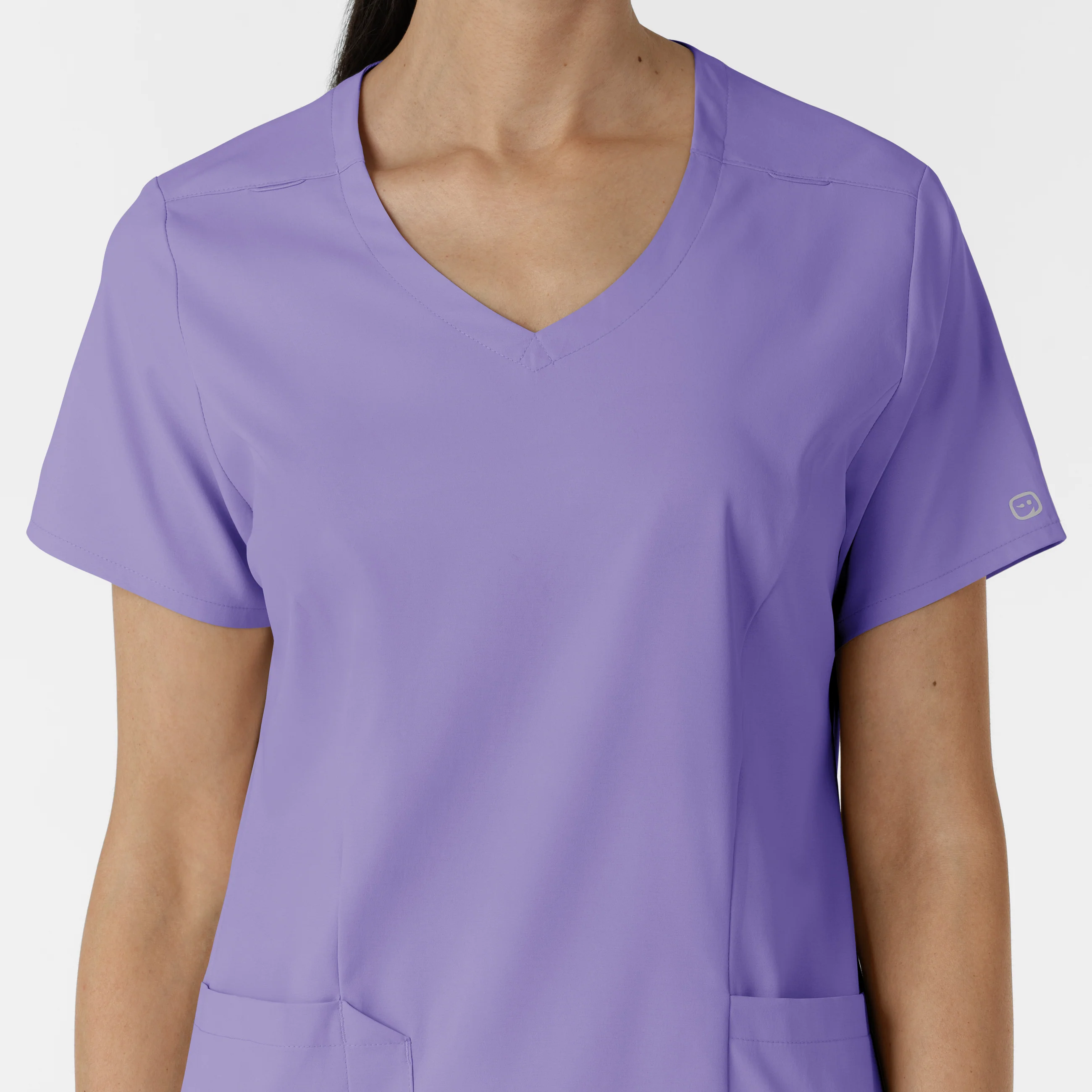 Boundless Women's 2-Pocket V-Neck Scrub Top - Iris Purple - Image 6