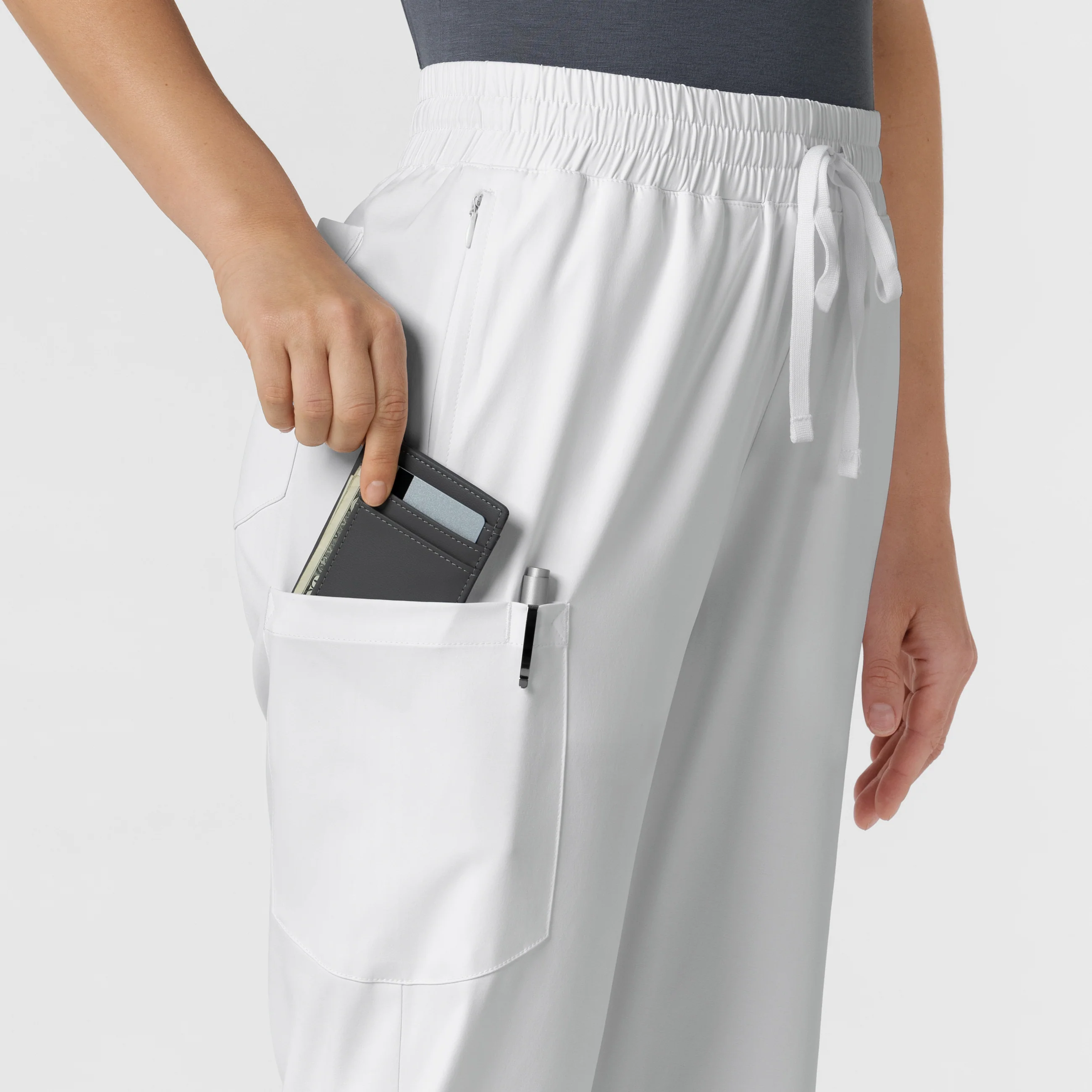 Boundless Women's Bootcut Scrub Pant - White - Image 7