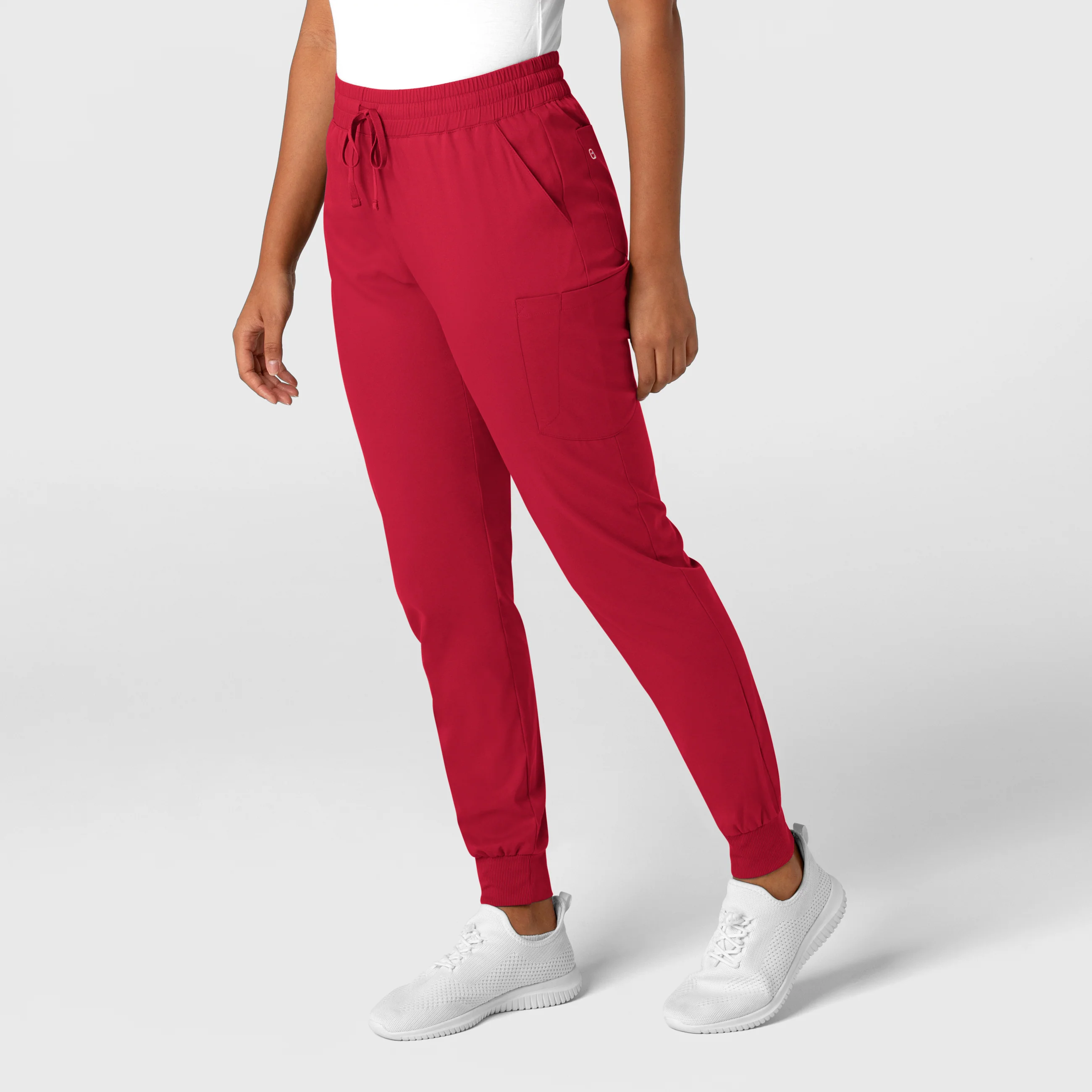 Boundless Women's Jogger Scrub Pant - Red - Image 4